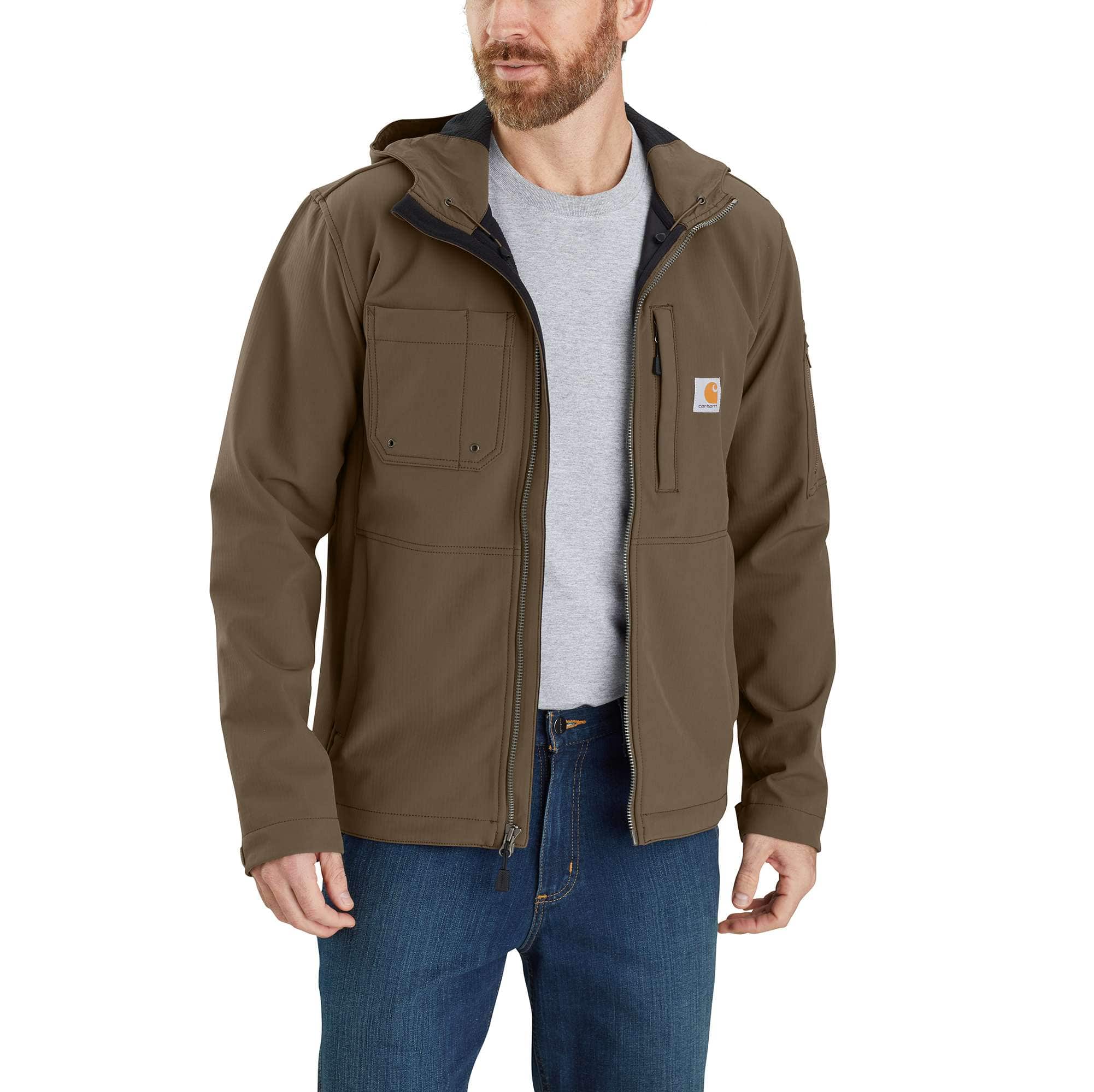 Rain Defender Relaxed Fit Midweight Softshell Hooded Jacket - 1 Warm Rating - Carhartt Outlet