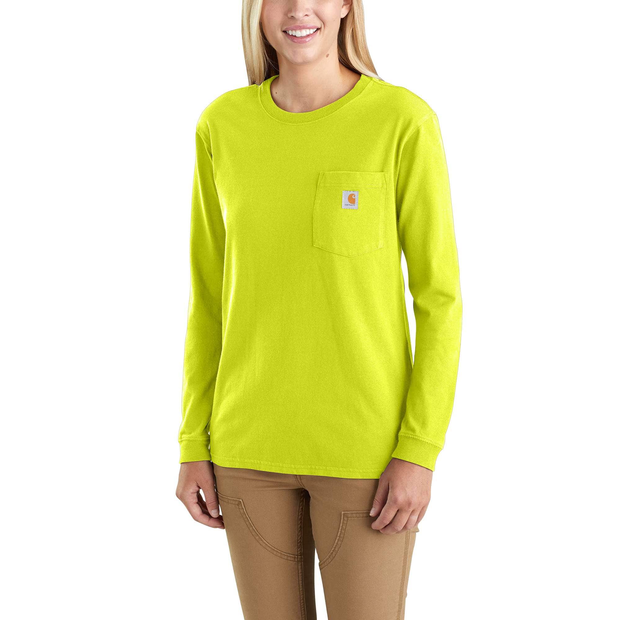 Women's Loose Fit Heavyweight Long-Sleeve Pocket T-Shirt - Carhartt Outlet