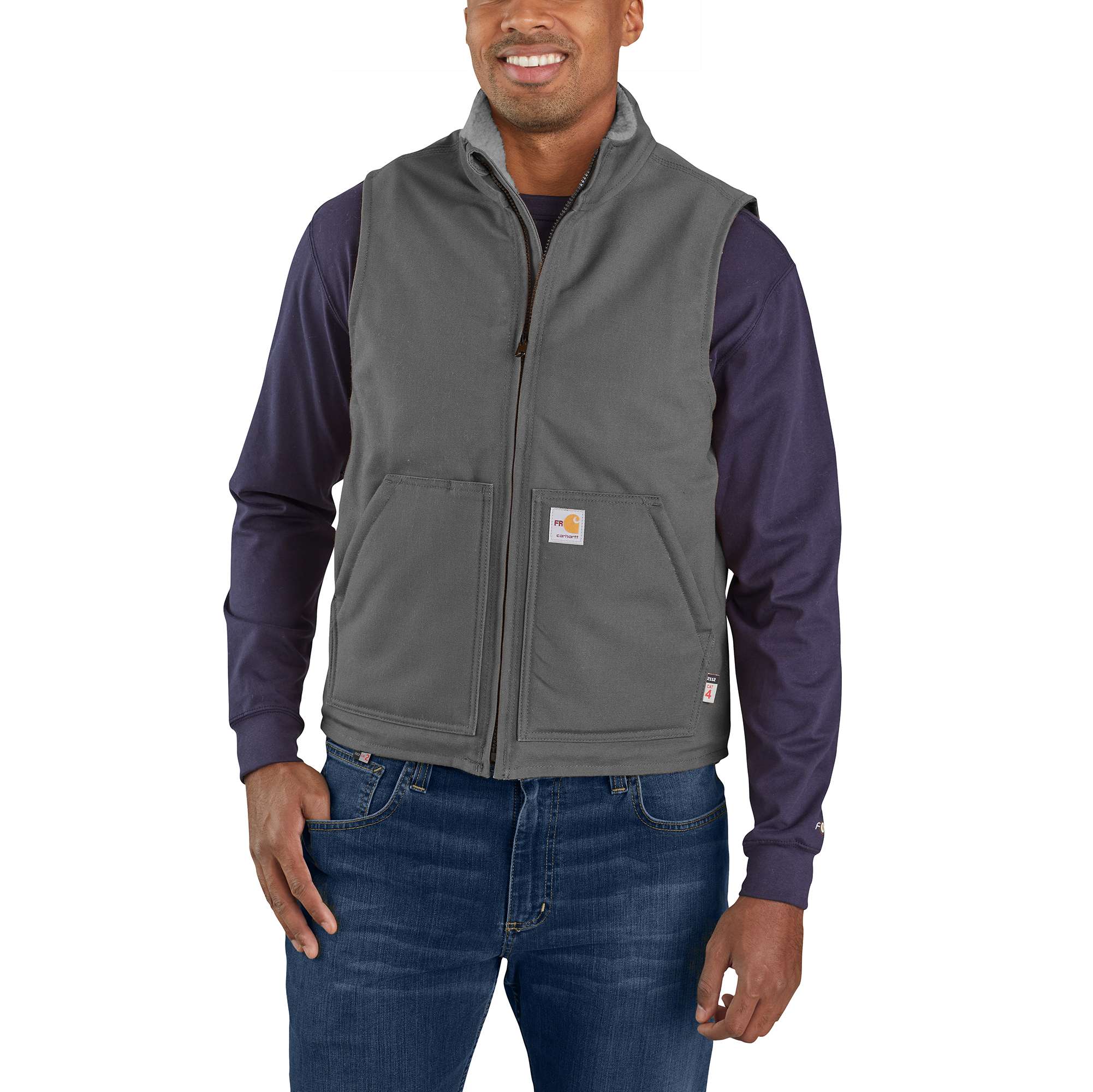 Flame-Resistant Duck Sherpa Lined Vest - Carhartt Outlet