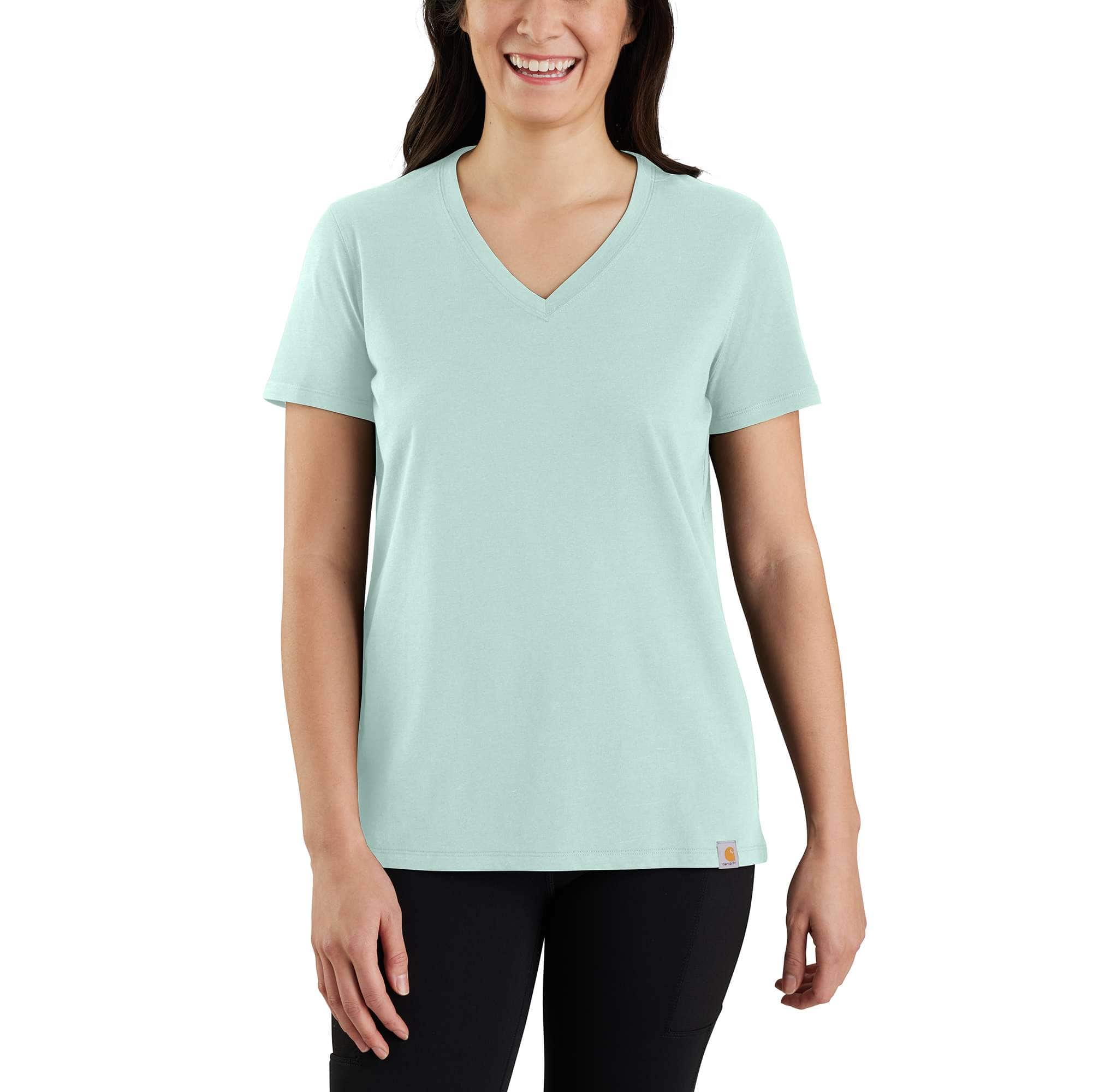 Women's Relaxed Fit Lightweight Short-Sleeve V-neck T-Shirt - Carhartt Outlet