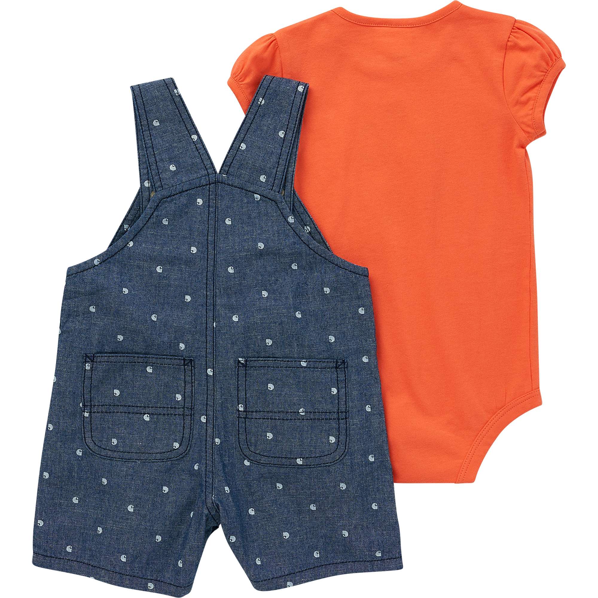 Girls' Short Sleeve Chambray Shortall Set (Infant) - Carhartt Outlet