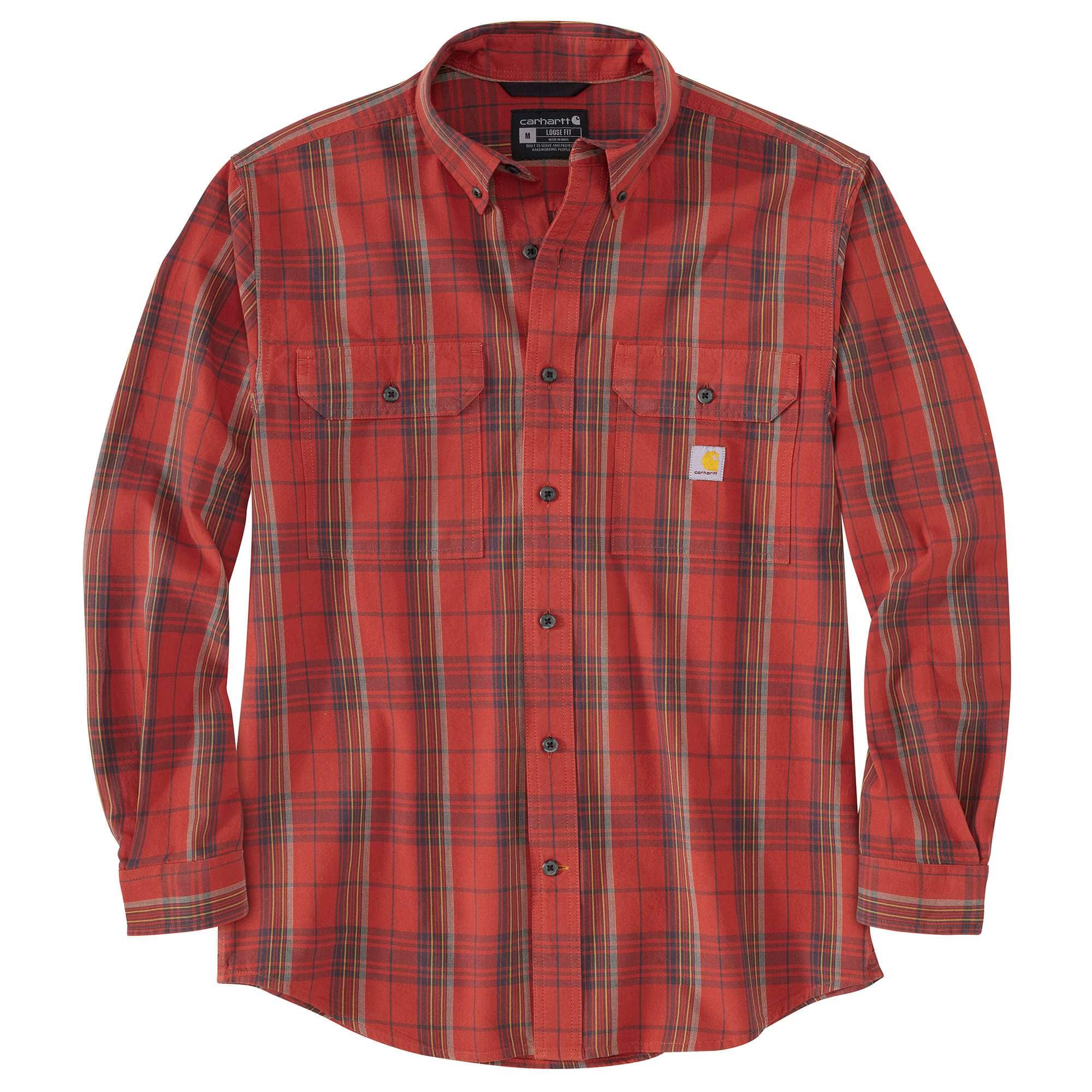 Loose Fit Midweight Chambray Long-Sleeve Plaid Shirt - Carhartt Outlet