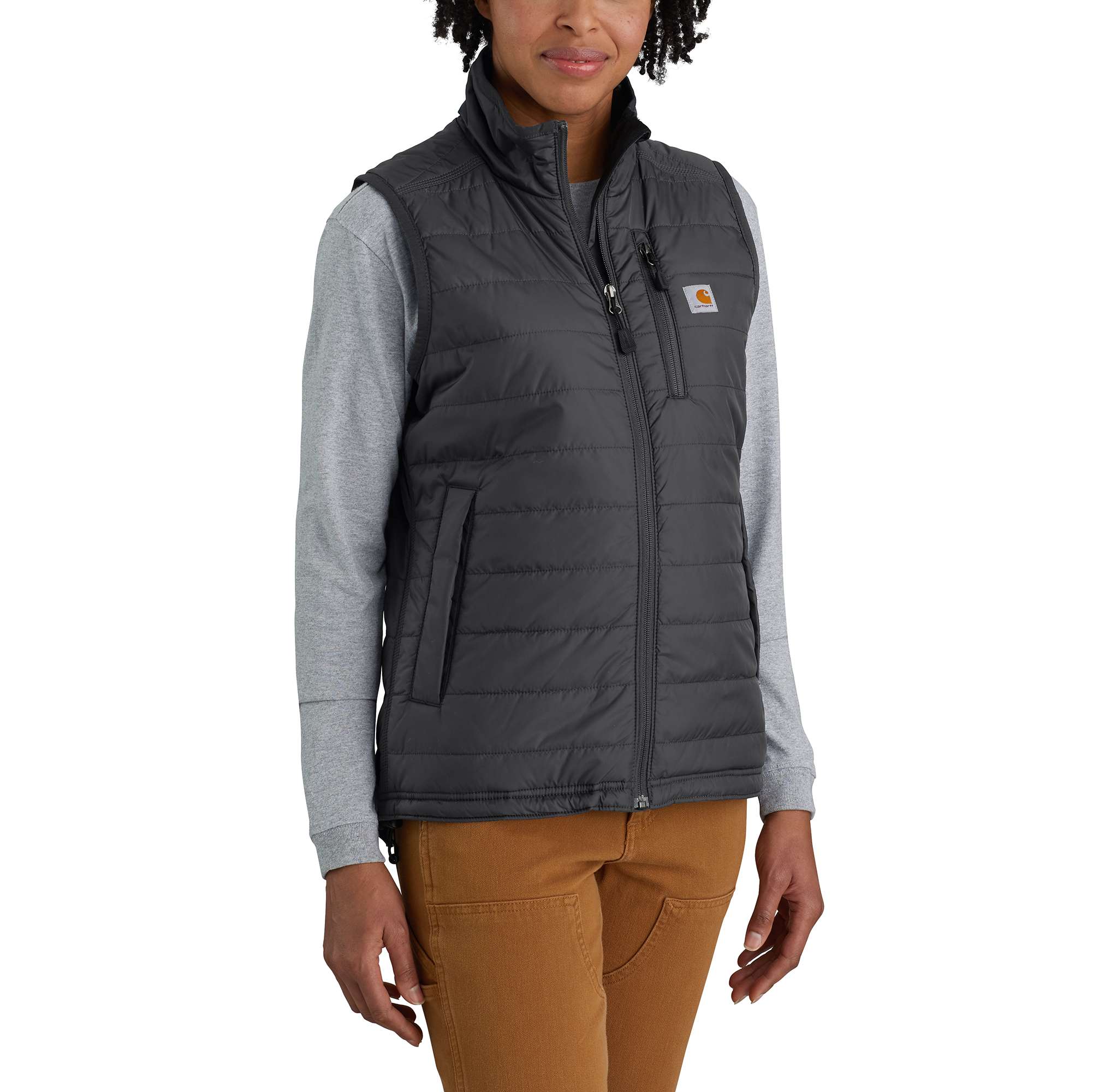 Women' Rain Defender Nylon Insulated Mock-Neck Vest - Carhartt Outlet