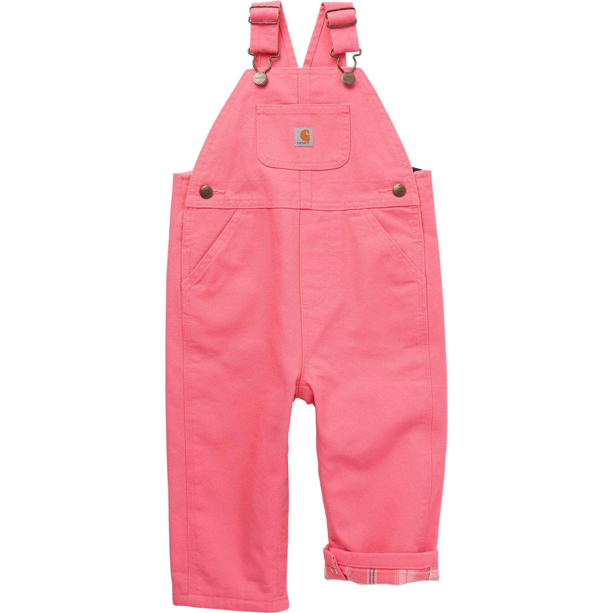 Girls' Loose Fit Canvas Flannel Lined Bib Overall - Carhartt Outlet