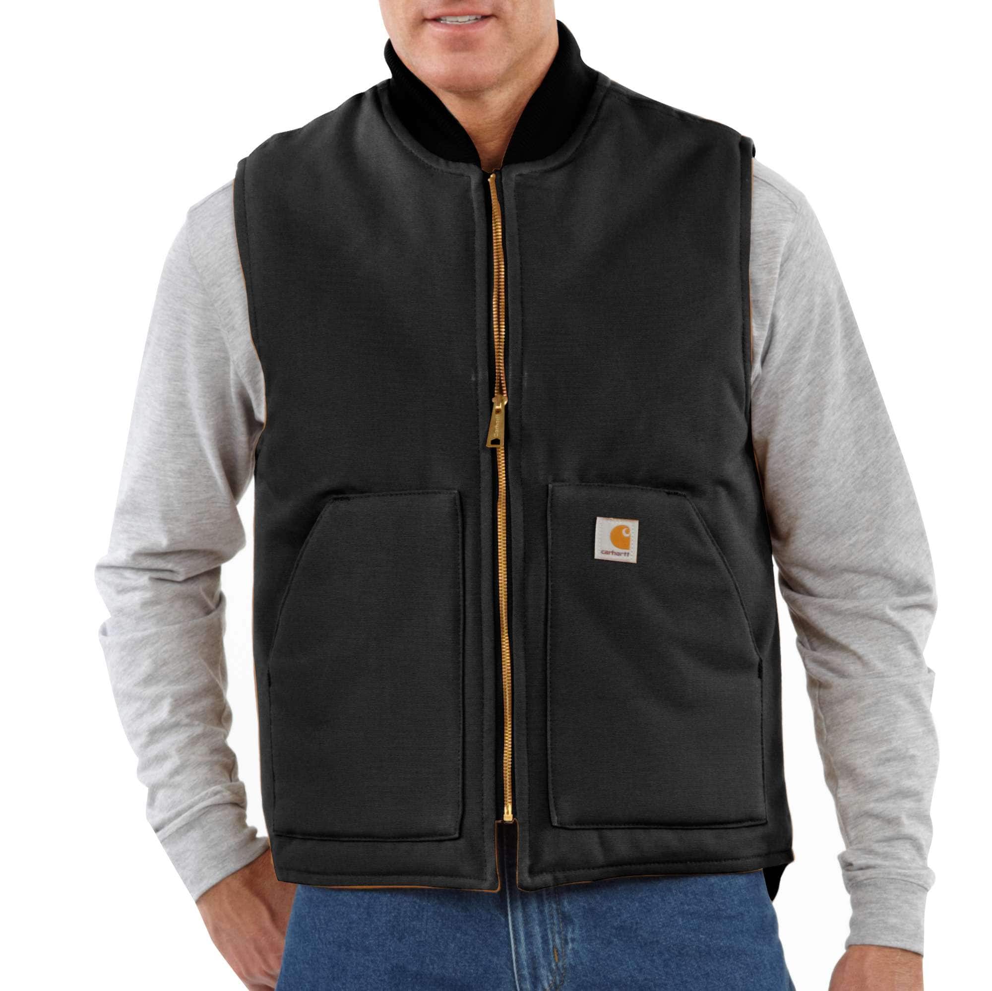 Relaxed Fit Firm Duck Insulated Rib Collar Vest - Carhartt Outlet