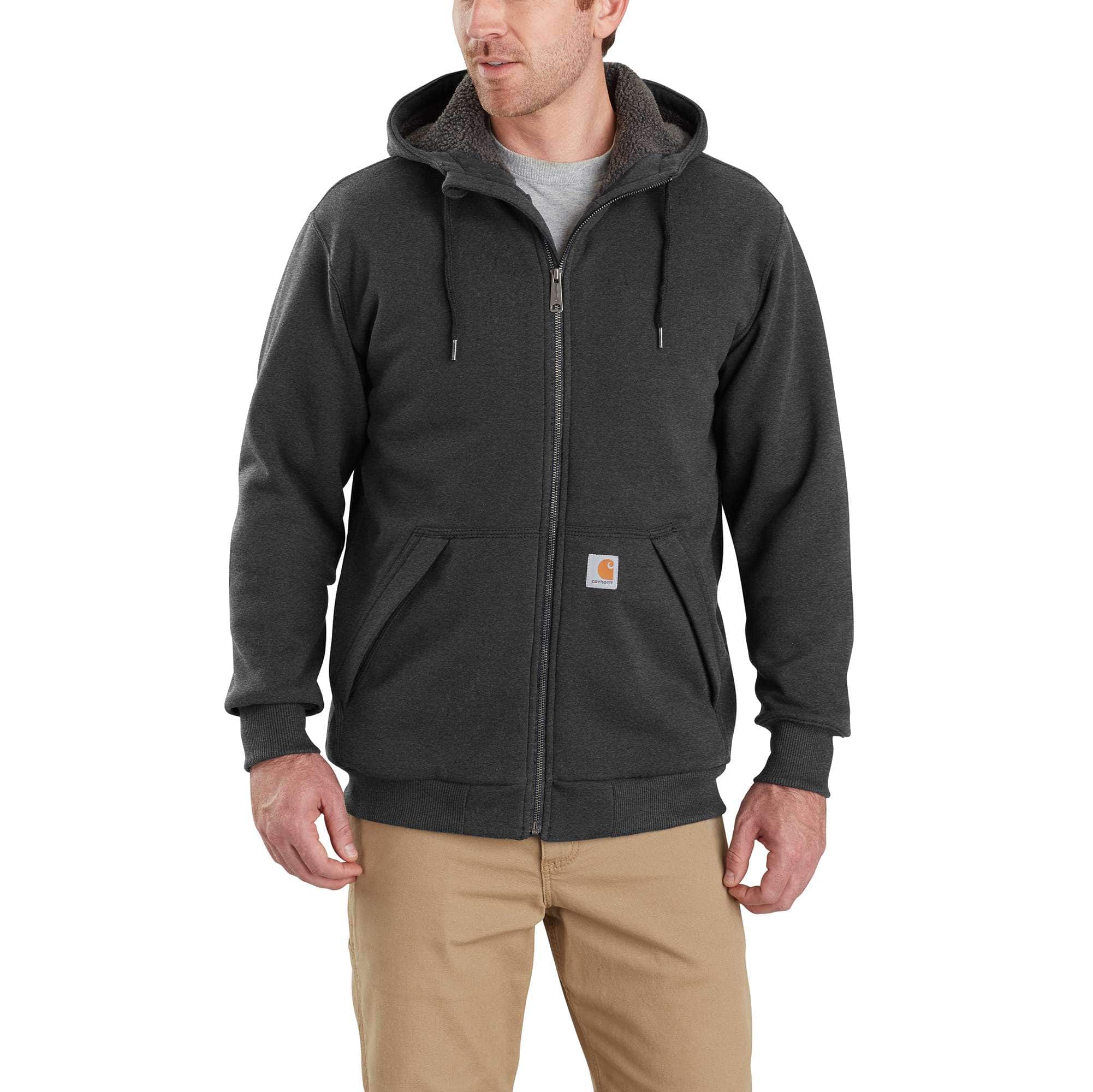 Rain Defender Relaxed Fit Midweight Sherpa-Lined Full-Zip Sweatshirt - Carhartt Outlet