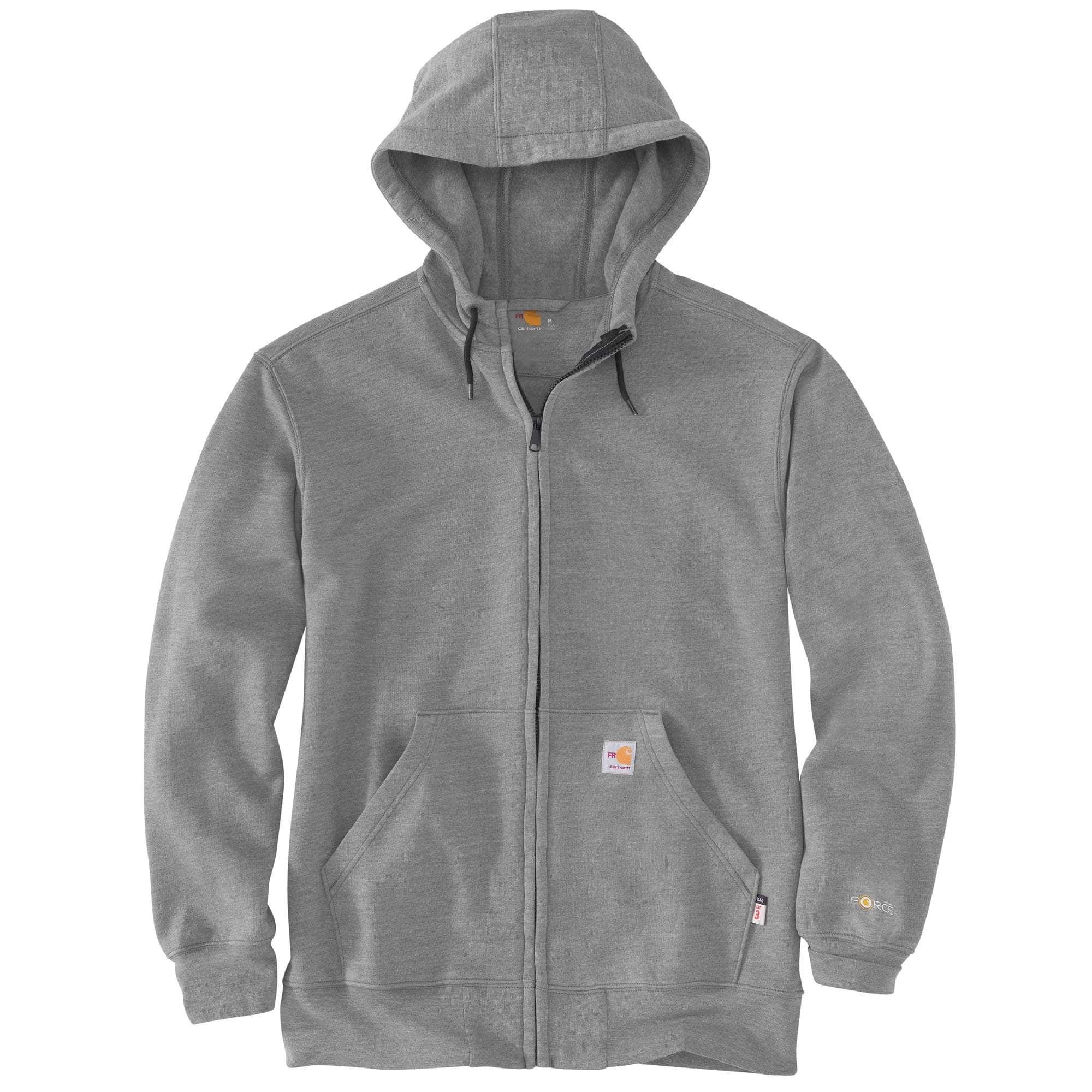 Flame-Resistant Carhartt Force Loose Fit Midweight Hooded Zip Front Sweatshirt - Carhartt Outlet