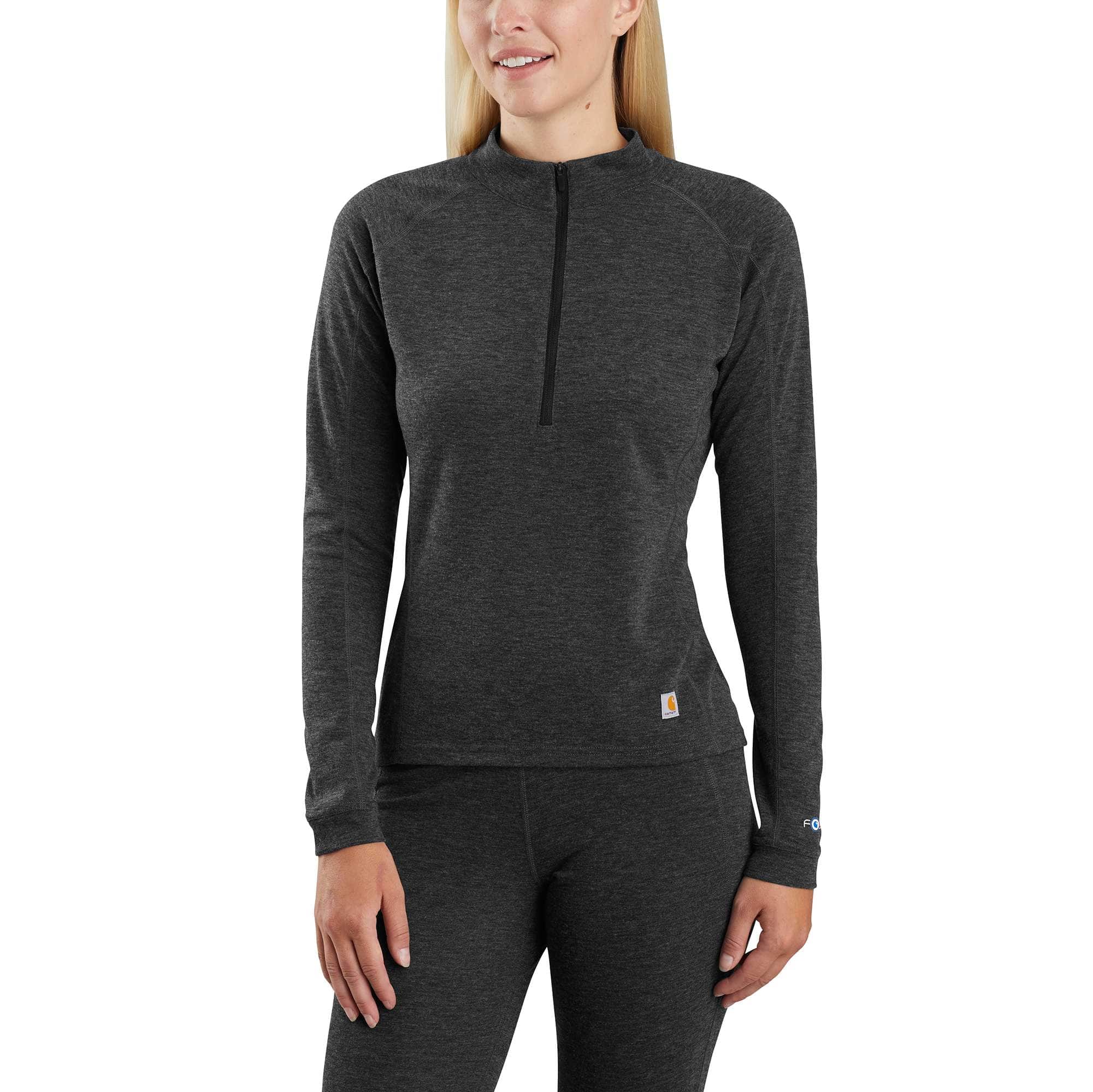 Women's Base Force Heavyweight Poly-Wool Quarter-Zip - Carhartt Outlet