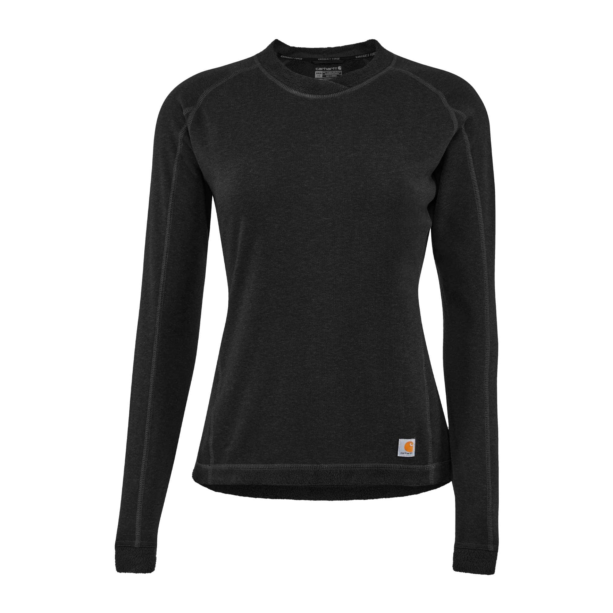 Women's Carhartt Force Heavyweight Synthetic Wool-Blend Fleece Base Layer Crewneck Top - Carhartt Outlet