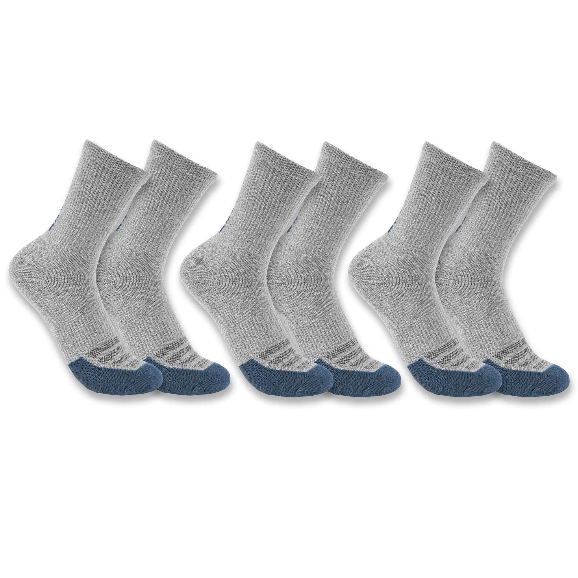 Women's Carhartt Force Midweight Logo Crew Sock 3 Pack - Carhartt Outlet