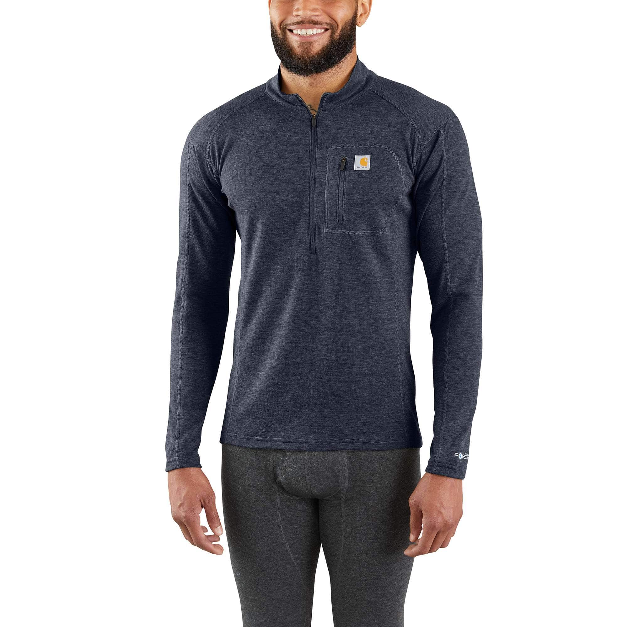 Base Force Heavyweight Poly-Wool Quarter-Zip - Carhartt Outlet