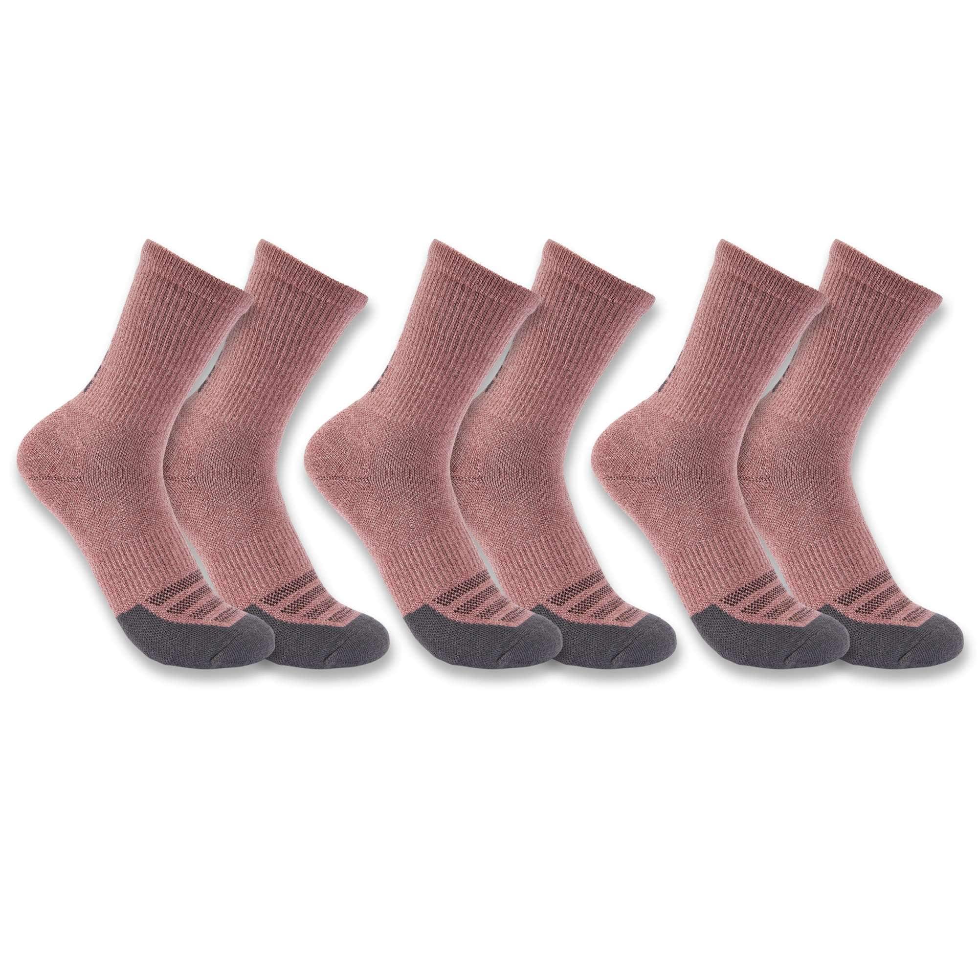 Women's Carhartt Force Midweight Logo Crew Sock 3 Pack - Carhartt Outlet