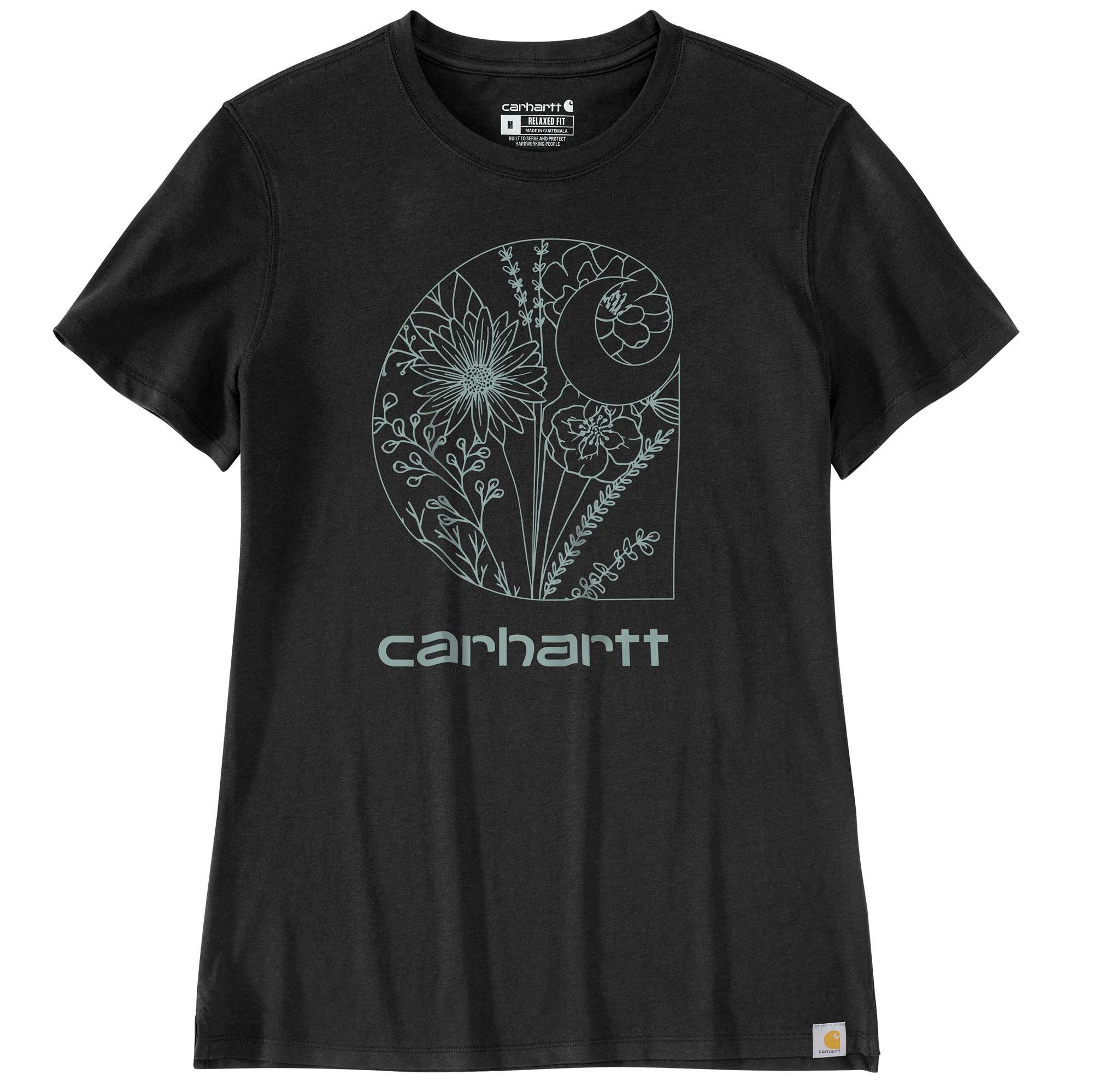 Women's Tencel Relaxed Fit Lightweight Short-Sleeve Floral Logo T-Shirt - Carhartt Outlet