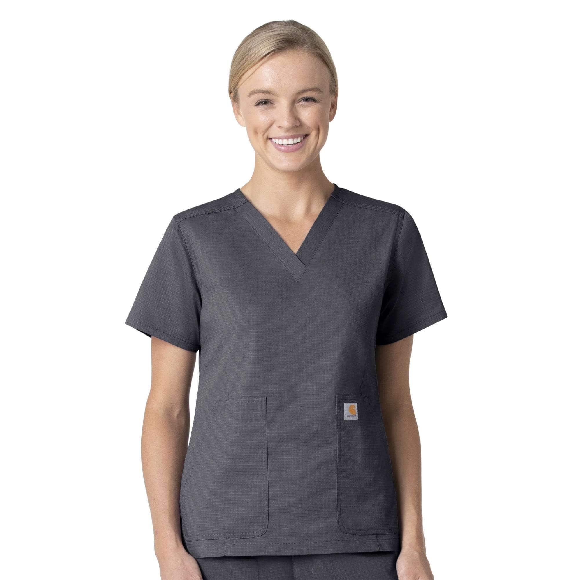 Women's Rugged Flex Ripstop V-Neck Scrub Top - Carhartt Outlet
