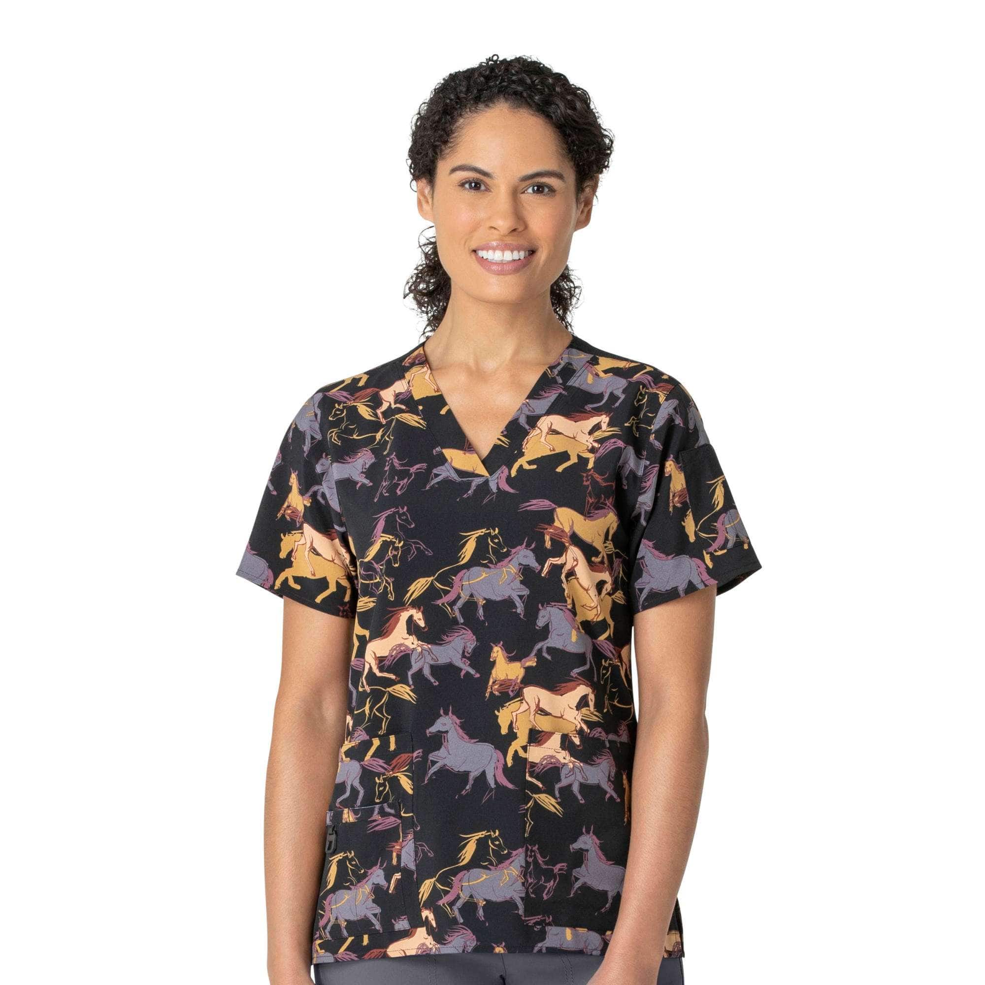 Women's Carhartt Force Cross-Flex V-Neck Print Top - Carhartt Outlet