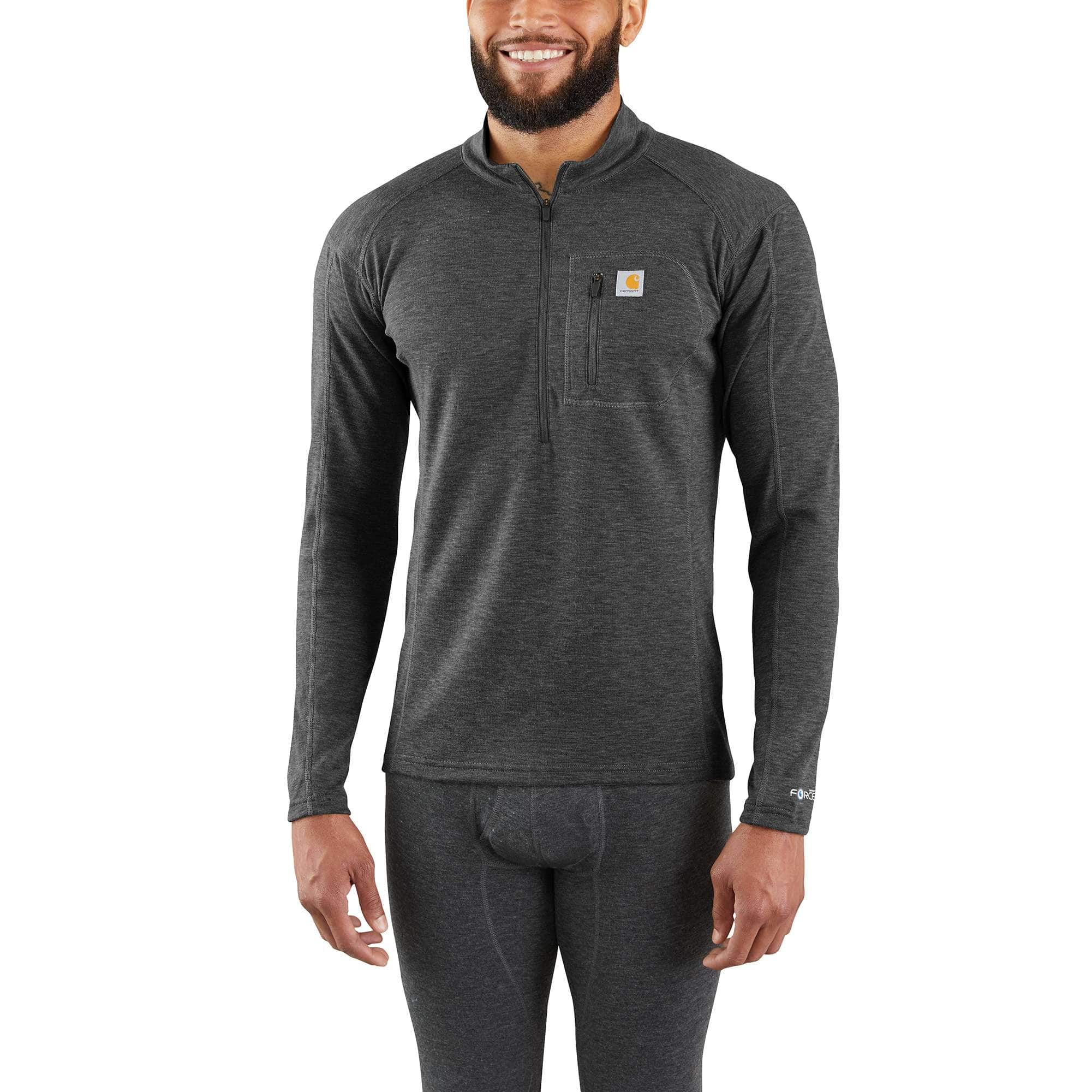Base Force Heavyweight Poly-Wool Quarter-Zip - Carhartt Outlet