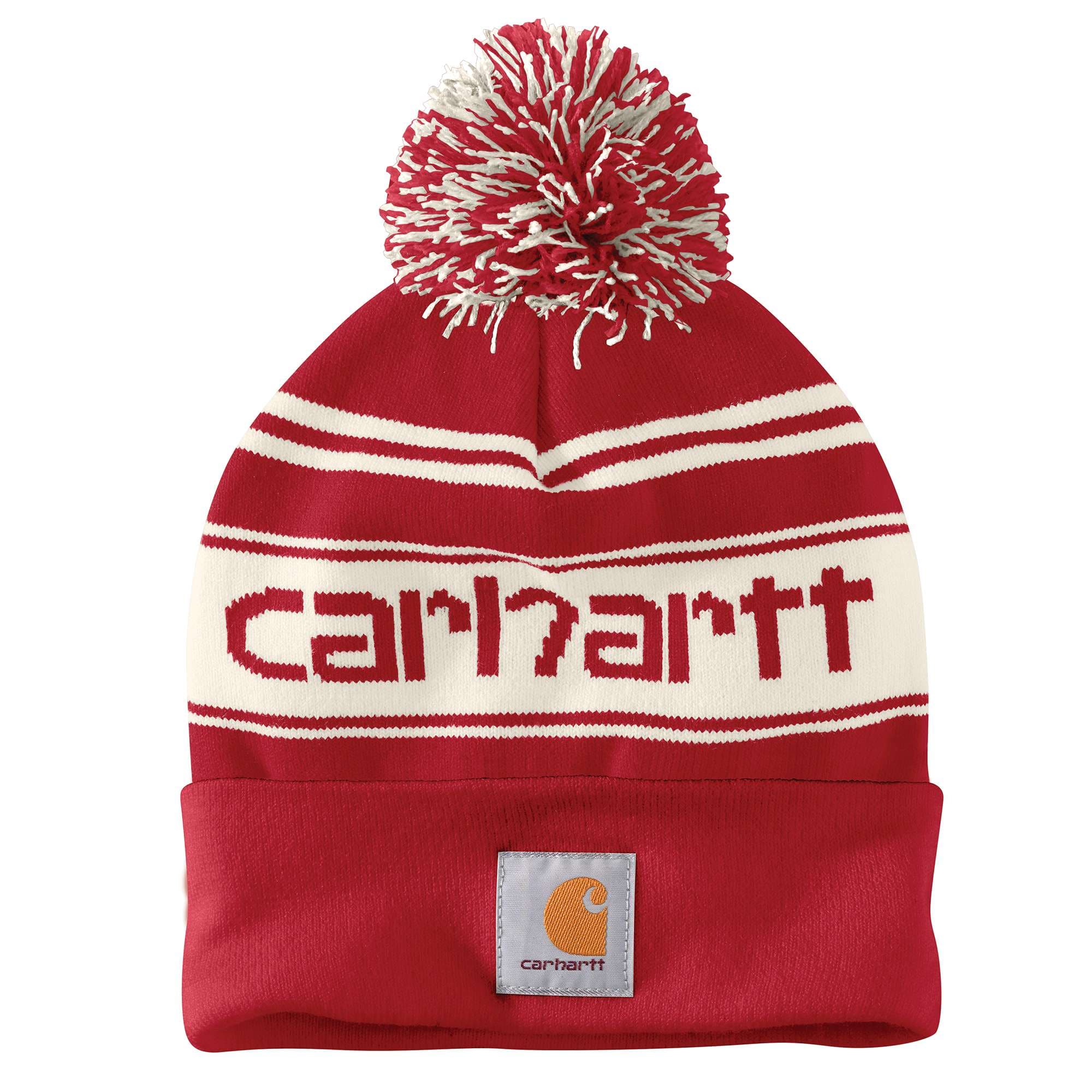 Knit Pom-Pom Cuffed Logo Beanie - Carhartt Outlet