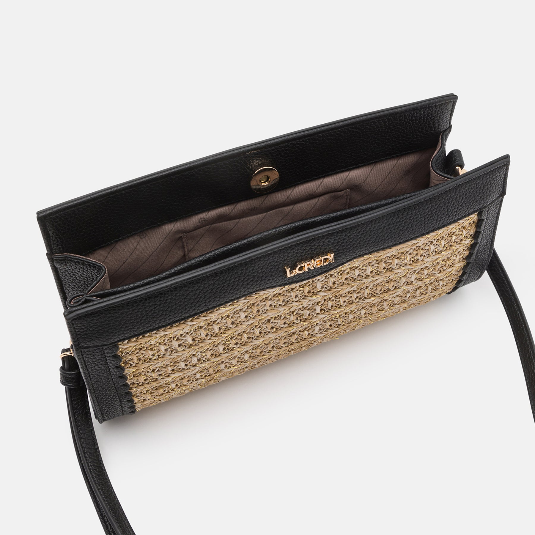 Oneka Clutch beige schwarz