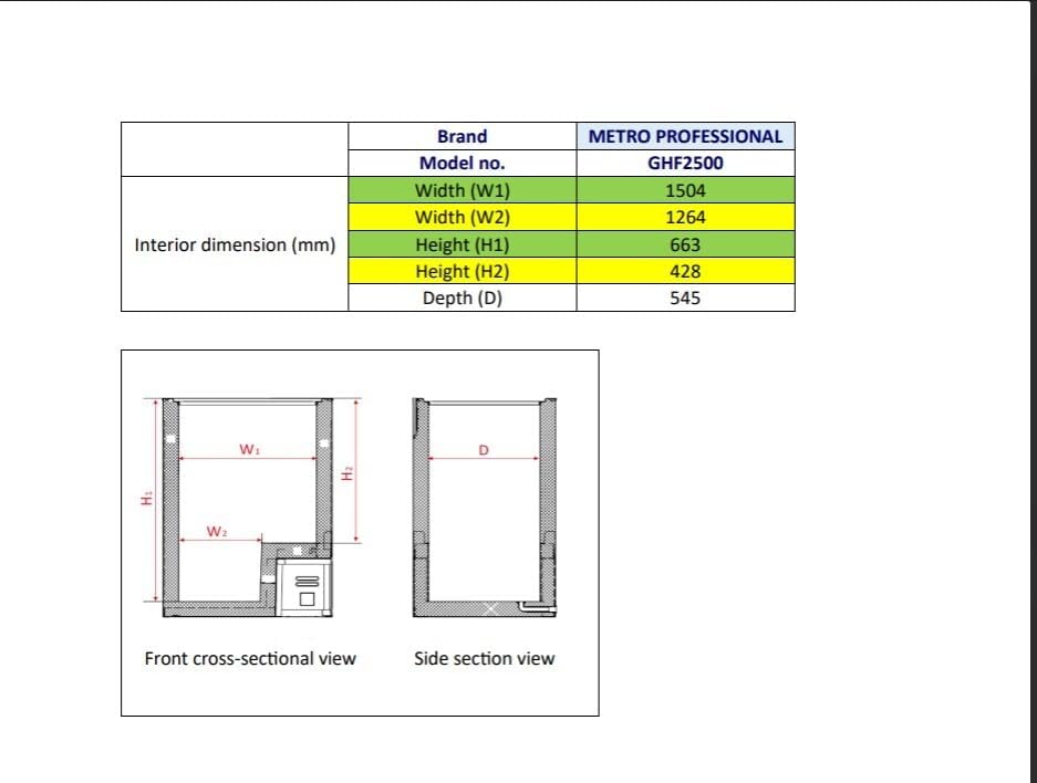 METRO Professional Congélateur bahut GHF2700S, acier, 188 x 73.5 x 94.5 cm, 700 L, 125 W, 3 paniers, éclairage LED, avec serrure, blanc/gris