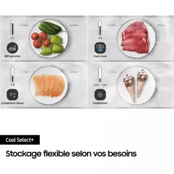 Réfrigérateur combiné	 SAMSUNG 	RB38T607BS9