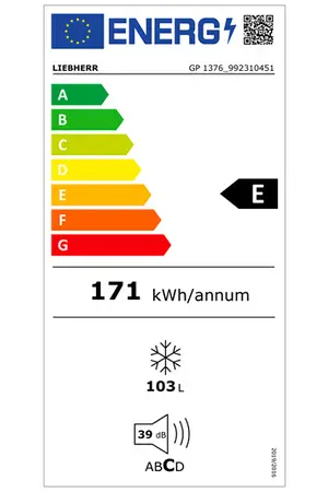 Liebherr GP1376-21 congélateur Top