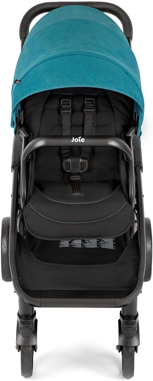 Joie - Evalite™ Duo - Poussette Double Légère - Siège Arrière Inclinable À Plat - Compatible Sièges Auto Et Nacelles - Suspension 4 Roues - Harnais 5 Points SoftTouch - Dès la naissance
