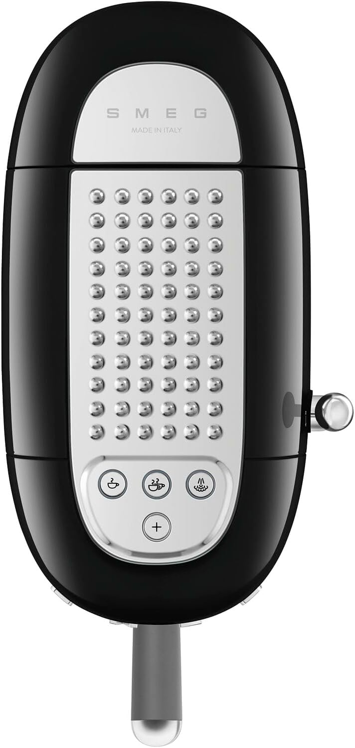 Smeg, Machine à Café Expresso Manuelle ECF02CREU, Système Thermoblock et Buse Vapeur, 4 Fonctions Expresso, Plateau Amovible, Porte Filtre, Réservoir d'Eau 1 L, Dimensions Compactes, 1350W, Crème