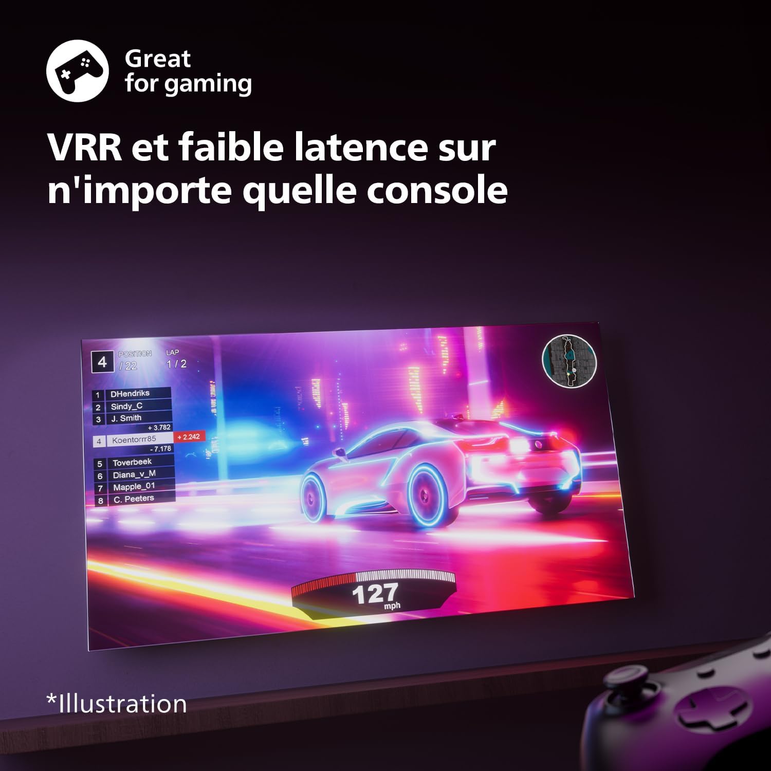 Philips 43PUS7609 Smart TV LED 4K - Écran 43 Pouces avec Plate-Forme Pixel Precise Ultra HD Titan OS et Son Dolby Atmos, Fonctionne avec Alexa et l’Assistant Vocal Google - Gris Anthracite