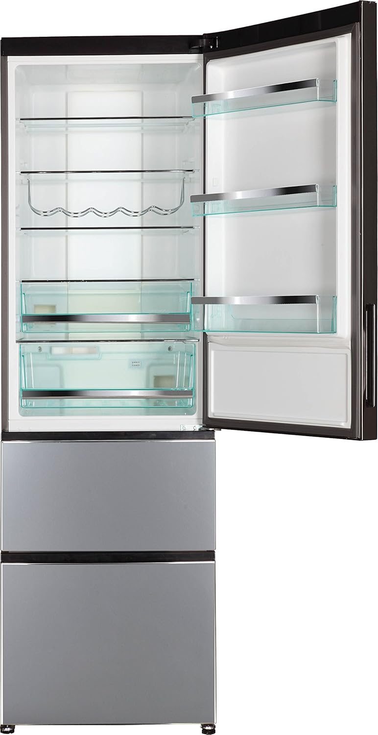 Haier Réfrigérateur/Congélateur A2FE735CFJ - Efficacité énergétique A++ - Hauteur : 190 cm - Capacité : 347 l - Tiroirs de congélation 3D - Aspect acier inoxydable.