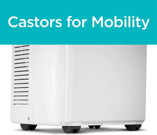 BLACK DECKER 14 000 BTU Climatiseur portable avec chaleur et télécommande, blanc