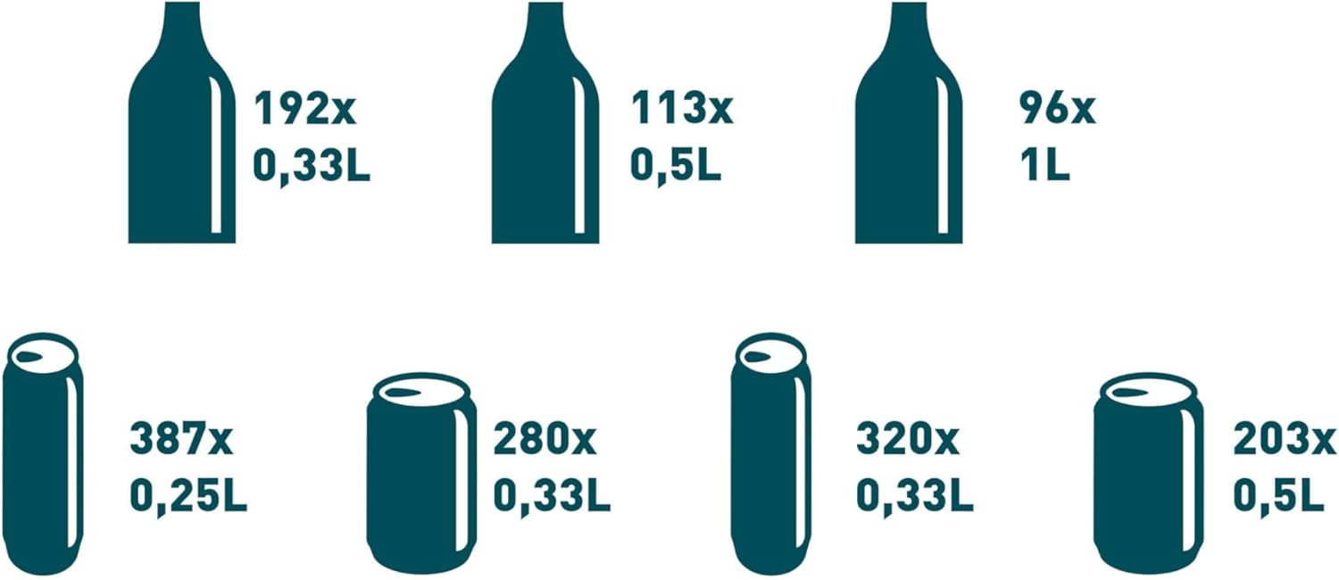 METRO Professional Réfrigérateur à Boissons GSC2360B, Acier/Verre, 62 x 63.6 x 175.3 cm, 347 L, avec Serrure, Noir