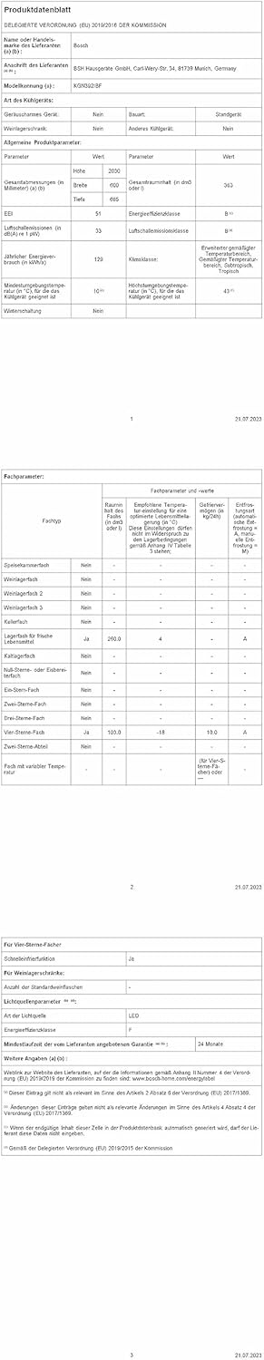 Bosch KGN39AIAT, Série 6, Réfrigérateur combiné pose-libre, 363 L, 203 x 60 (H x L), Inox anti trace de doigts