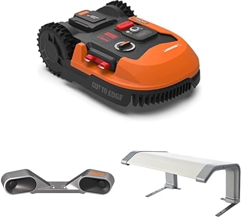WORX LANDROID Vision WR206E.1, Robot Tondeuse sans Fil périphérique 600 m² Surf.Max 700 m², Installation en 30 Min, Caméra 4K + IA Adaptative, évite Tous Les Obstacles, Coupe des Bordures, Multizone