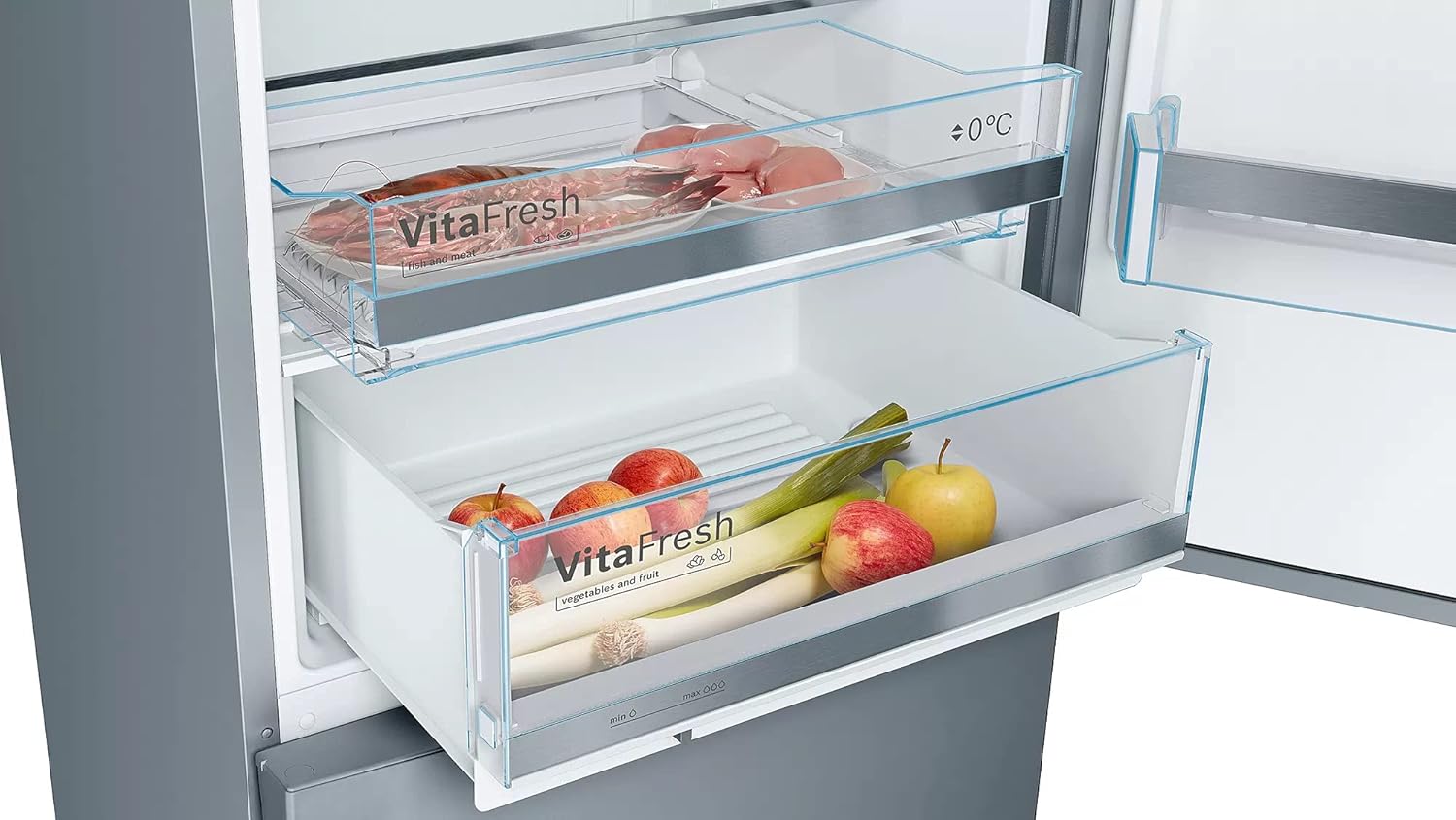 Bosch KGN39AIAT, Série 6, Réfrigérateur combiné pose-libre, 363 L, 203 x 60 (H x L), Inox anti trace de doigts