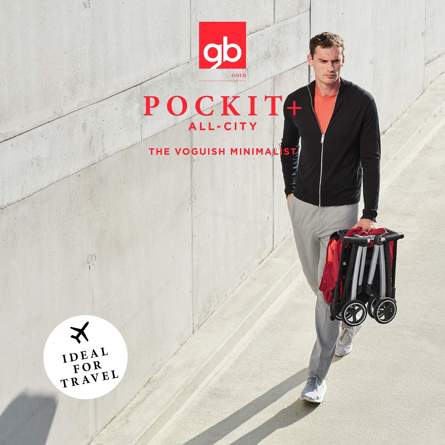 gb Gold Poussette Pockit+ All Terrain, Ultra-compacte, De 6 mois jusqu'à 22 kg (4 ans env.), Night Blue