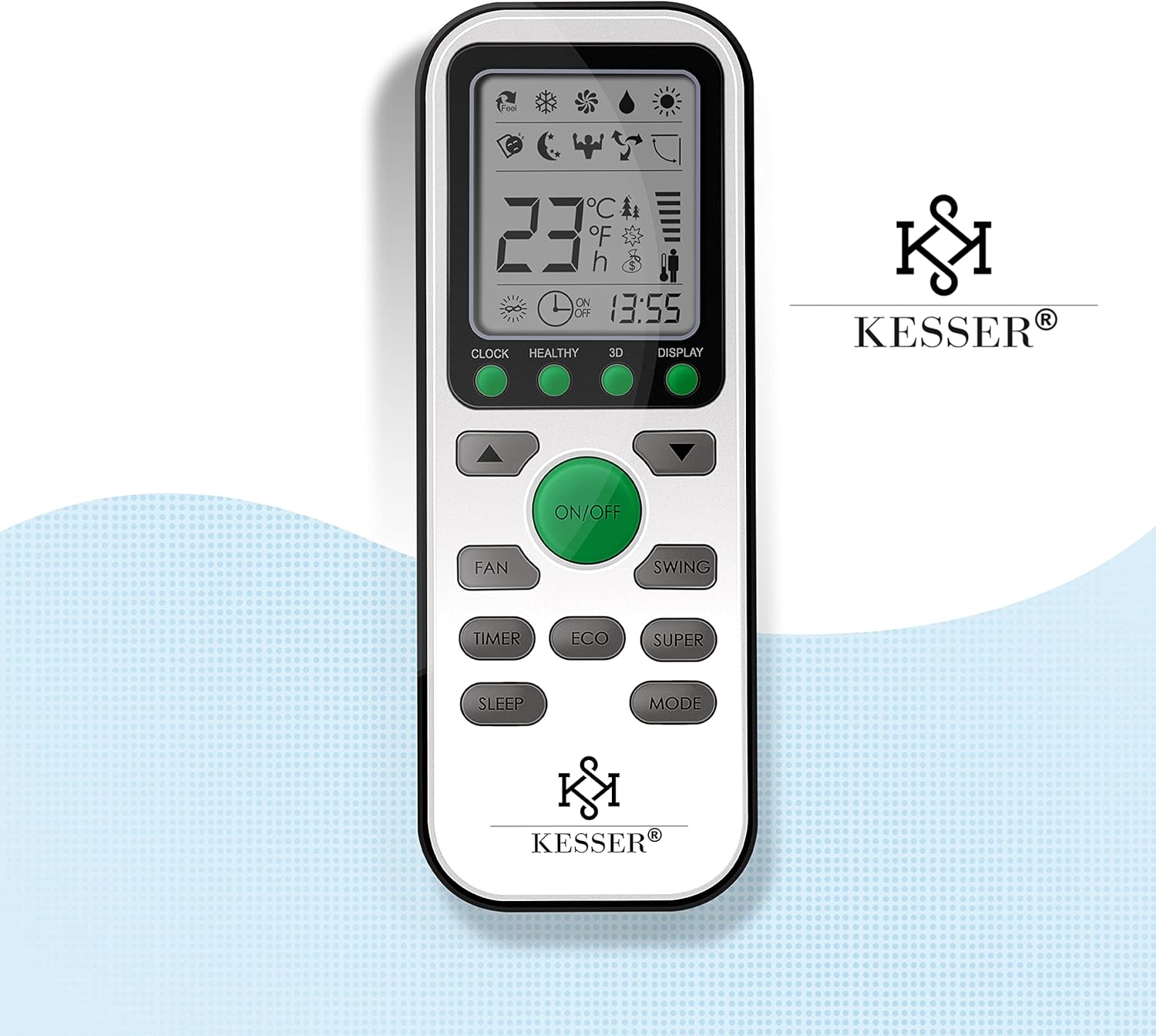 KESSER® Climatisation SET réversible - Climatiseur avec fonction WiFi/Application - Refroidissement A++/ Chauffage A+, Fluide réfrigérant R32 - Écran LCD, Split 12000 BTU/h / 3400 Watt - Anthrazit