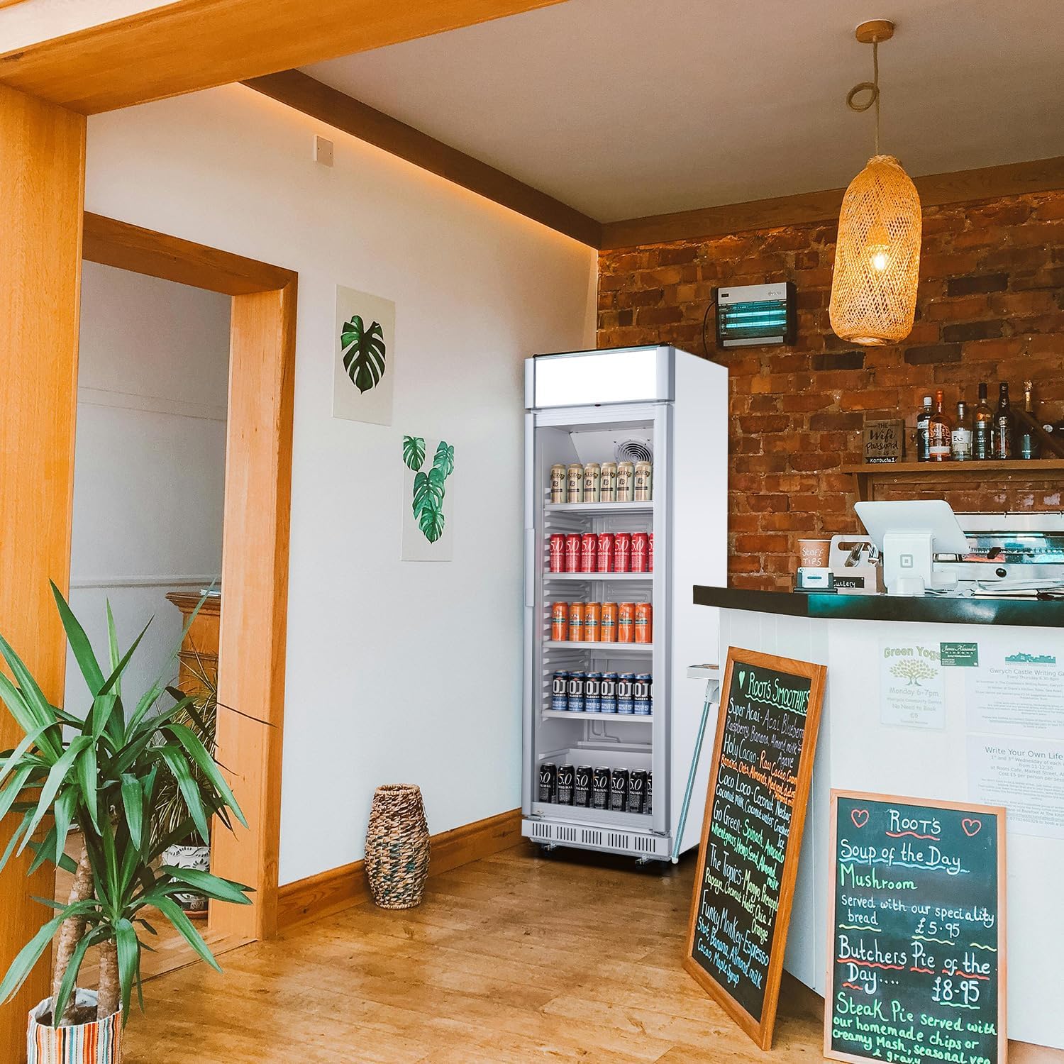 METRO Professional Réfrigérateur à Boissons GSC2360B, Acier/Verre, 62 x 63.6 x 175.3 cm, 347 L, avec Serrure, Noir