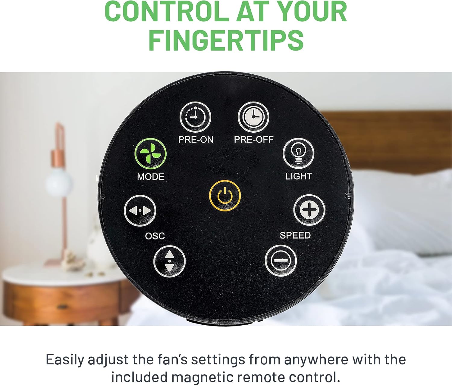 Meaco MeacoFan 1056 Circulateur d'air pour chambre à coucher, ventilateur de bureau, faible bruit, économie d'énergie, refroidissement dans toute la pièce - Blanc