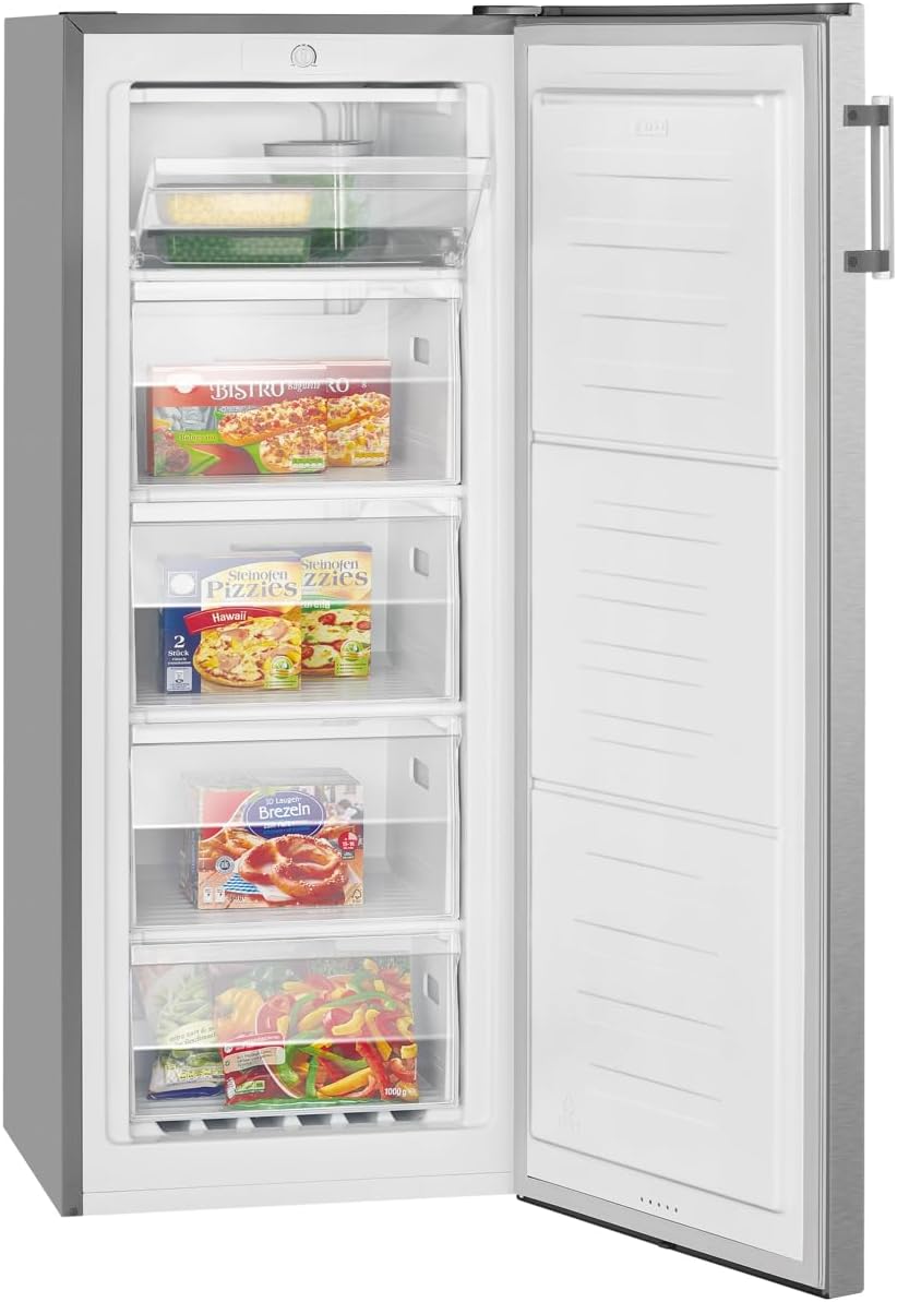 Congélateur 165L blanc Bomann GS7317-1-blanc, Volume net : 165 litres, pose libre, Éclairage intérieur à LED, Température réglable, silencieux, economique Congélateur 4 étoiles