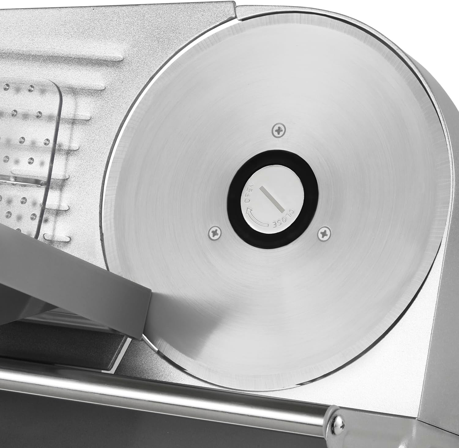 H.Koenig Trancheuse électrique à viande MSX254, charcuterie, professionnelle, précise,coupe 0-12 mm,lame 25 cm,aiguiseur intégré,large plateau,282 rpm, Rouge