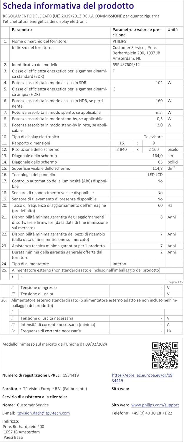 Philips 43PUS7609 Smart TV LED 4K - Écran 43 Pouces avec Plate-Forme Pixel Precise Ultra HD Titan OS et Son Dolby Atmos, Fonctionne avec Alexa et l’Assistant Vocal Google - Gris Anthracite