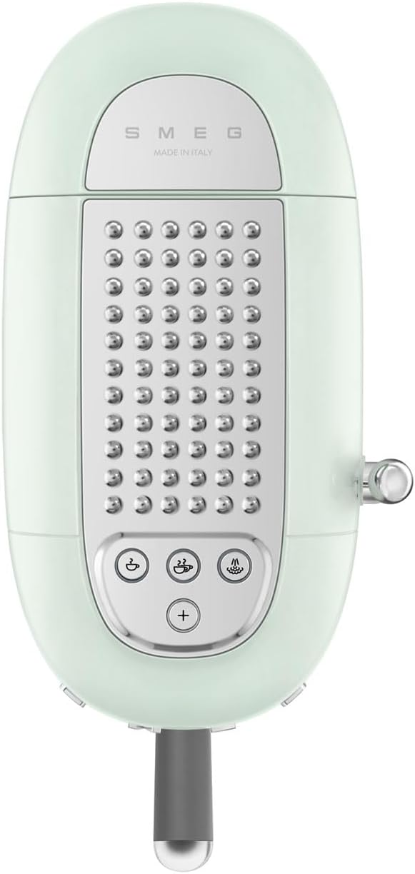 Smeg, Machine à Café Expresso Manuelle ECF02CREU, Système Thermoblock et Buse Vapeur, 4 Fonctions Expresso, Plateau Amovible, Porte Filtre, Réservoir d'Eau 1 L, Dimensions Compactes, 1350W, Crème