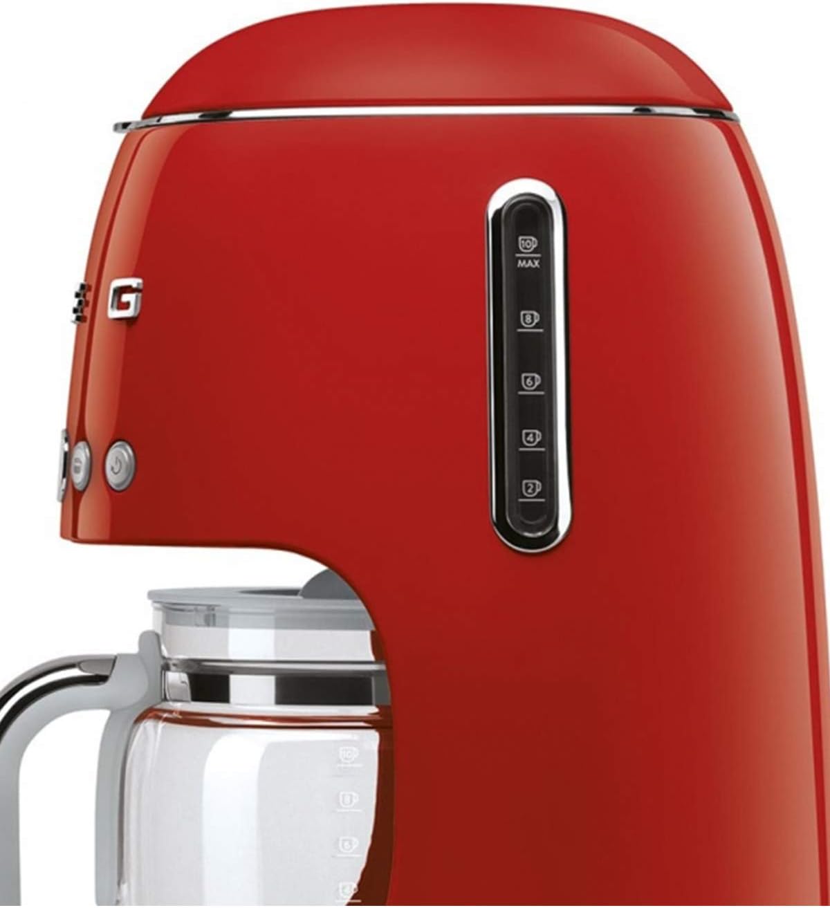 Smeg, Machine à Café Filtre DCF02PBEU, Fonction Arôme et Autostart, Carafe en Verre Jusqu'à 12 Tasses, 2 Niveaux d'Intensité, Mode Maintien au Chaud, 1050 W, Bleu Clair Pastel
