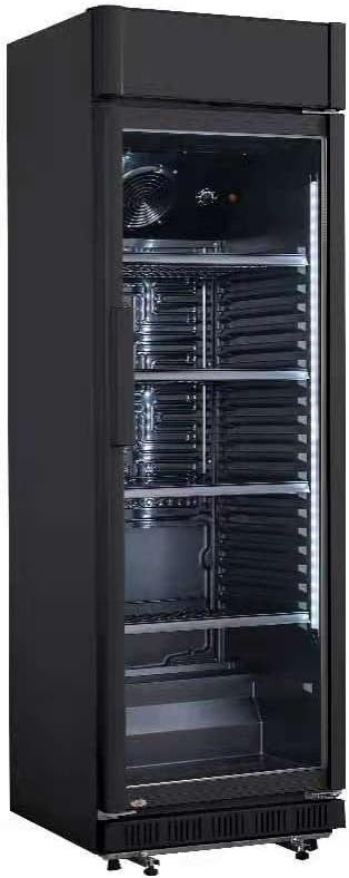 METRO Professional Réfrigérateur à Boissons GSC2360B, Acier/Verre, 62 x 63.6 x 175.3 cm, 347 L, avec Serrure, Noir