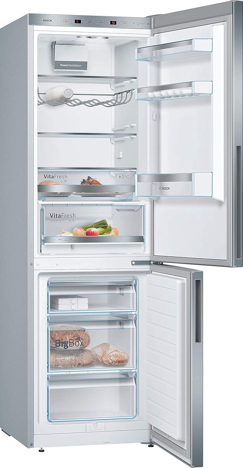 Bosch KGN39AIAT, Série 6, Réfrigérateur combiné pose-libre, 363 L, 203 x 60 (H x L), Inox anti trace de doigts