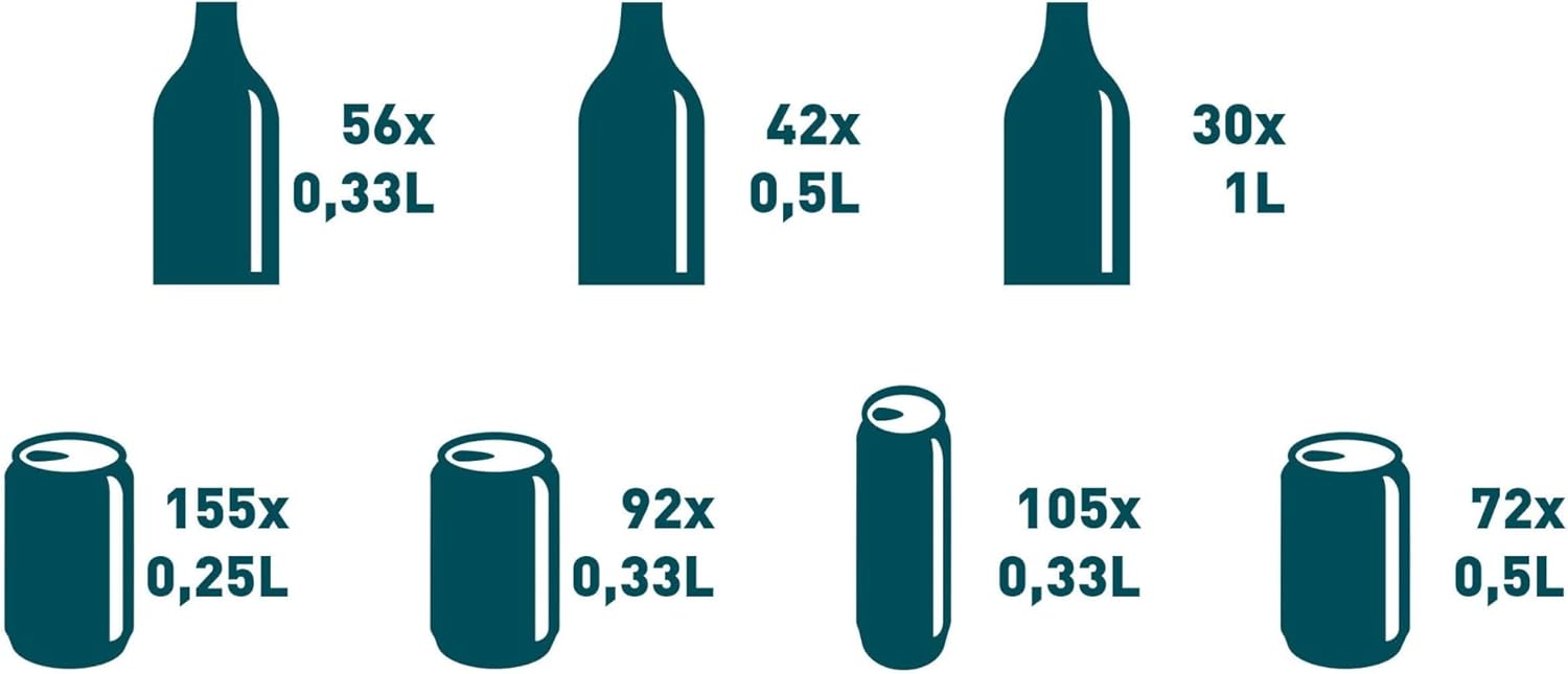 METRO Professional Réfrigérateur à boissons GPC1088, métal/verre, 43 x 49 x 83 cm, 88 L, réfrigération statique, noir