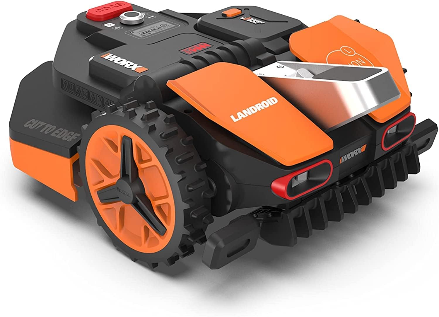 WORX LANDROID Vision WR206E.1, Robot Tondeuse sans Fil périphérique 600 m² Surf.Max 700 m², Installation en 30 Min, Caméra 4K + IA Adaptative, évite Tous Les Obstacles, Coupe des Bordures, Multizone