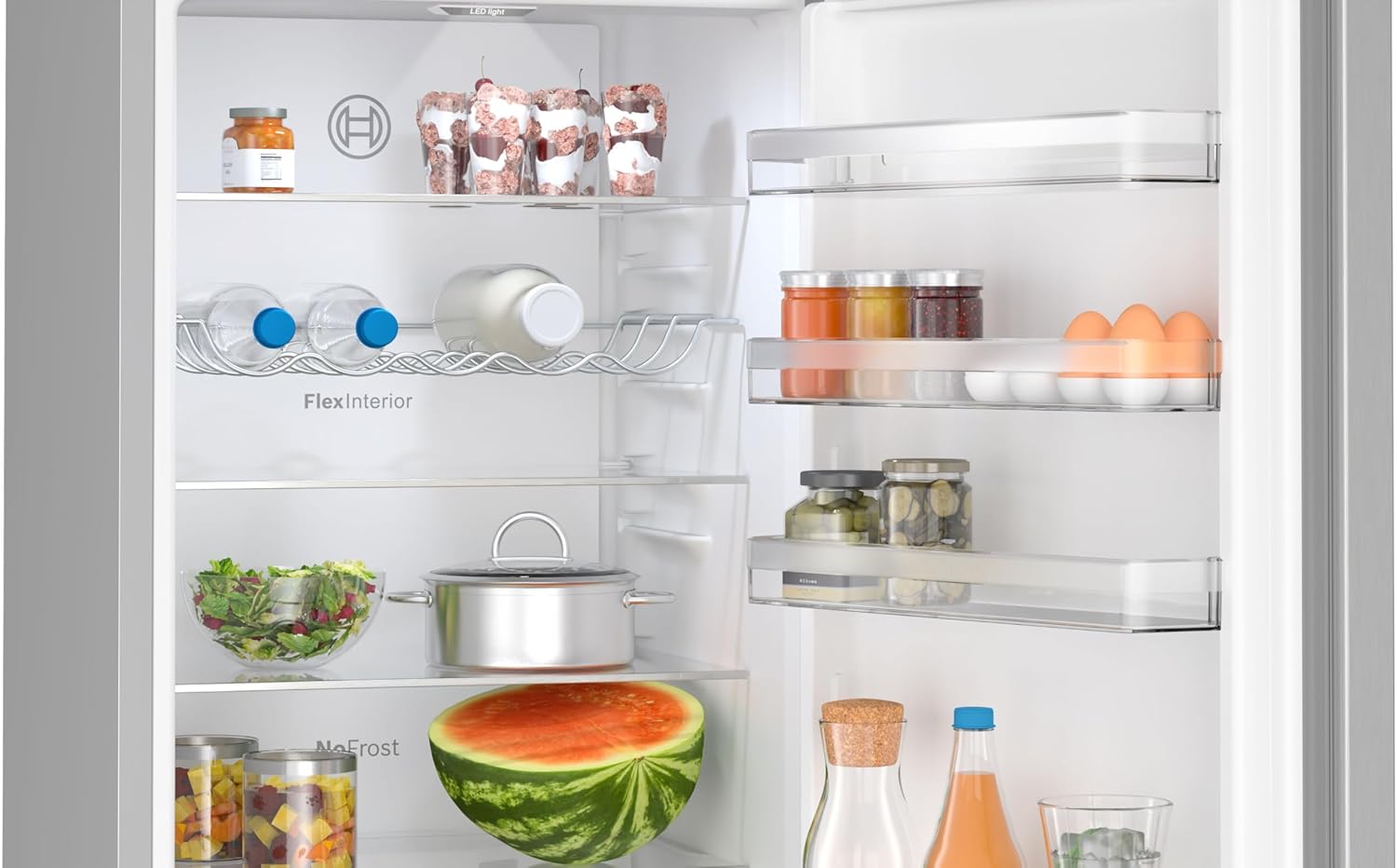 Bosch KGN39AIAT, Série 6, Réfrigérateur combiné pose-libre, 363 L, 203 x 60 (H x L), Inox anti trace de doigts