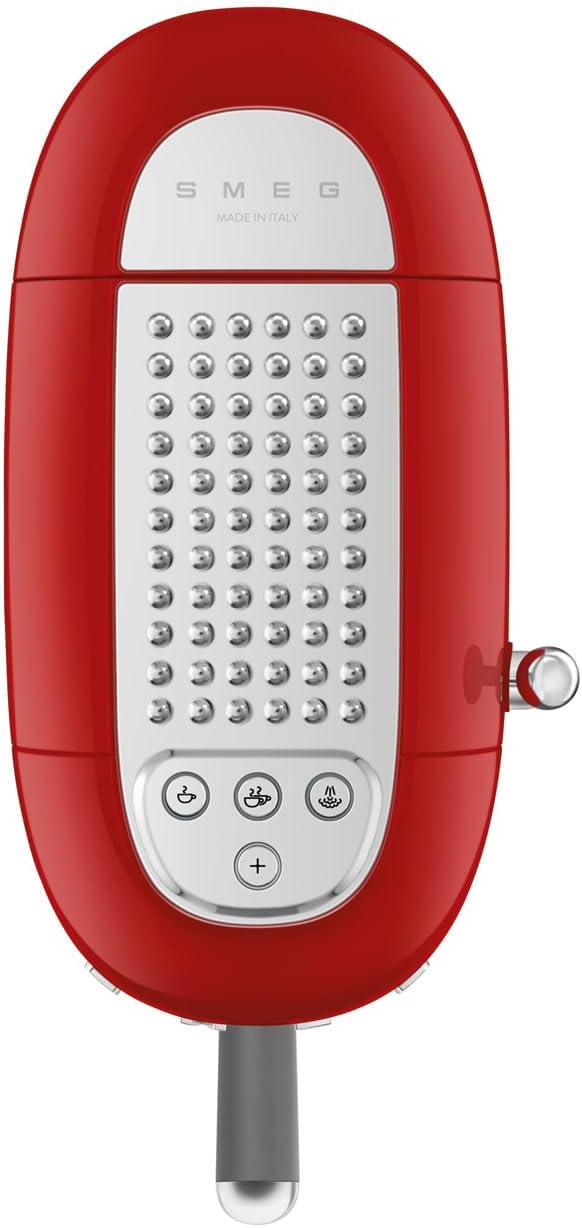 Smeg, Machine à Café Expresso Manuelle ECF02CREU, Système Thermoblock et Buse Vapeur, 4 Fonctions Expresso, Plateau Amovible, Porte Filtre, Réservoir d'Eau 1 L, Dimensions Compactes, 1350W, Crème