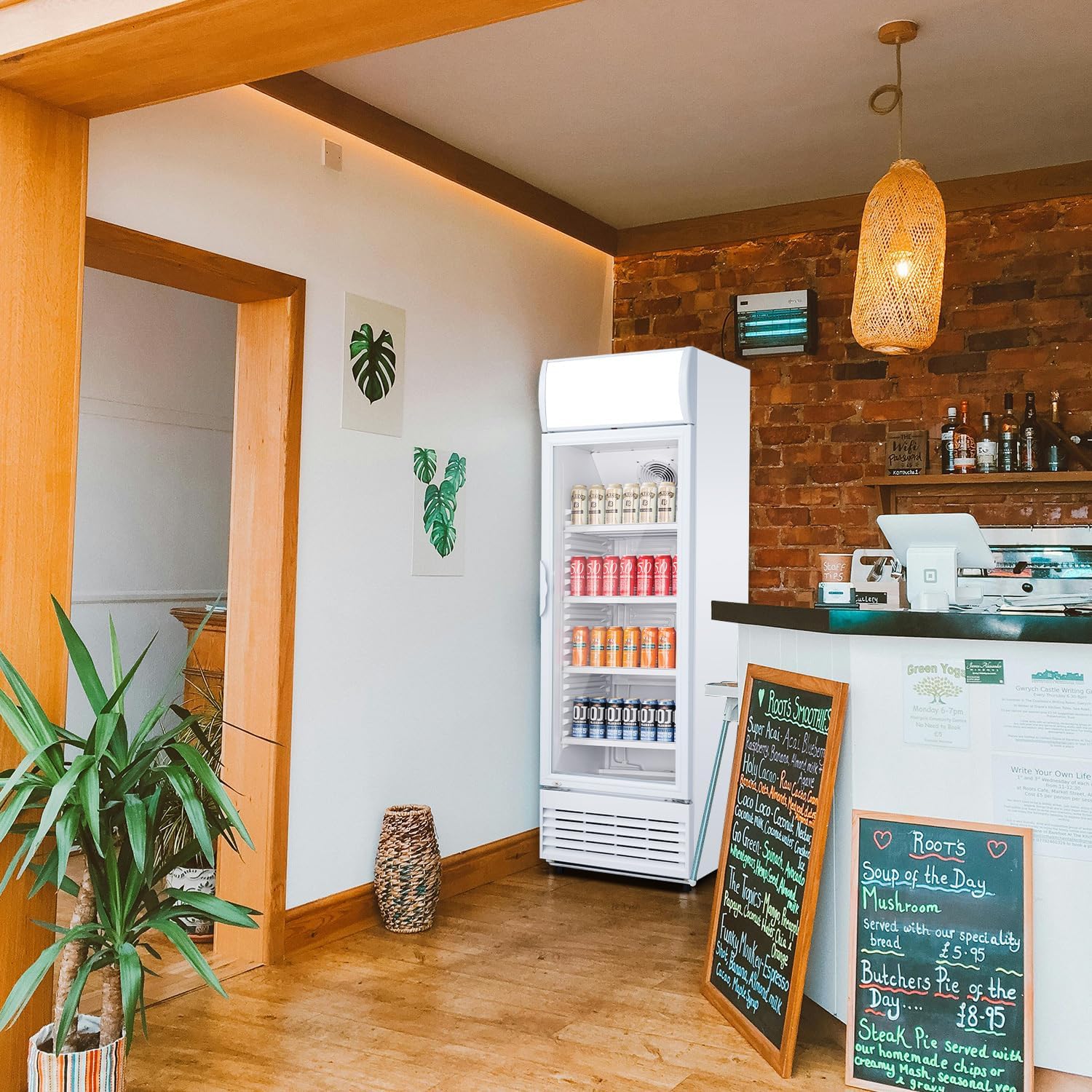 METRO Professional Réfrigérateur à Boissons GSC2360B, Acier/Verre, 62 x 63.6 x 175.3 cm, 347 L, avec Serrure, Noir